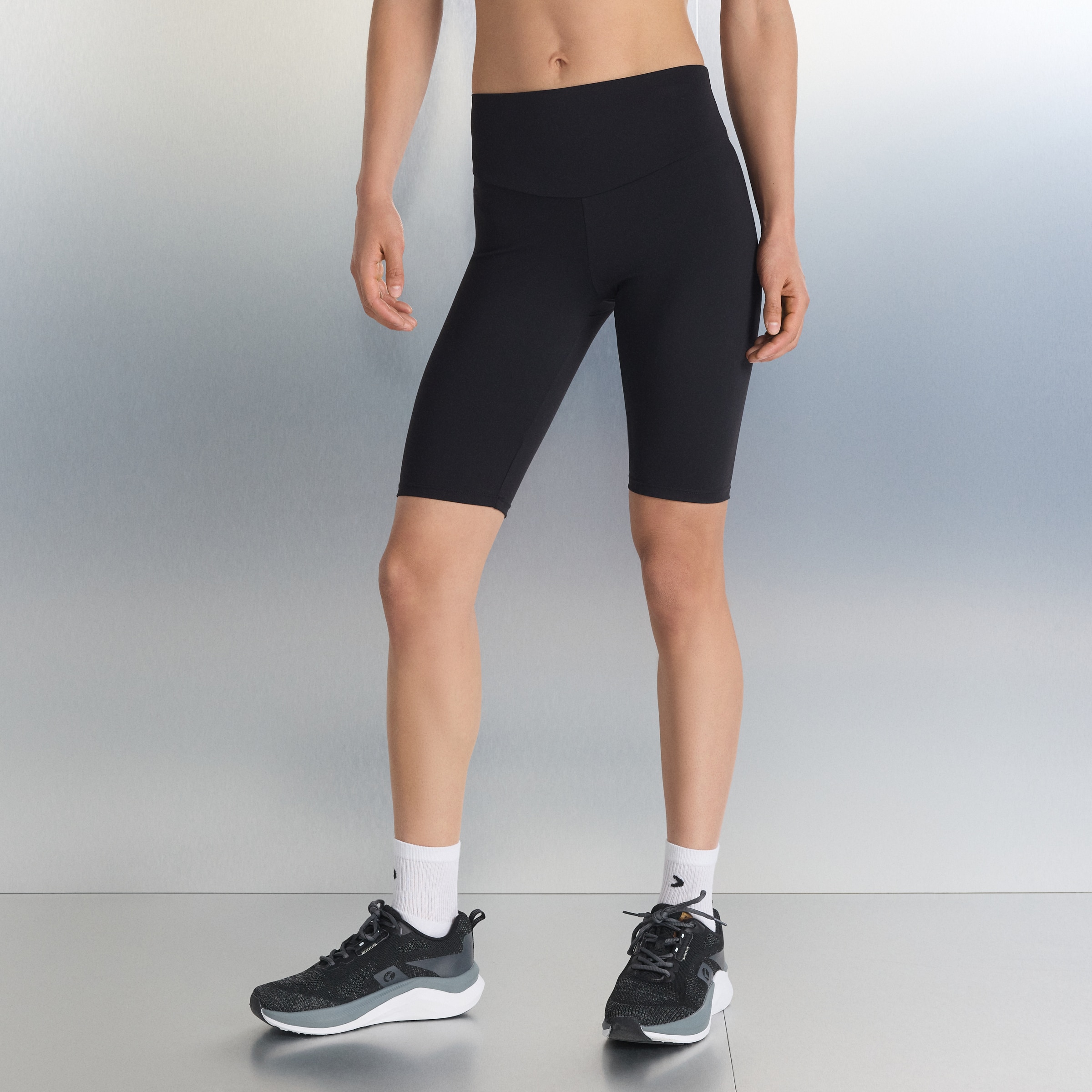 Leggings Tipo Calções de Ciclista de Training de Mulher Preto-2