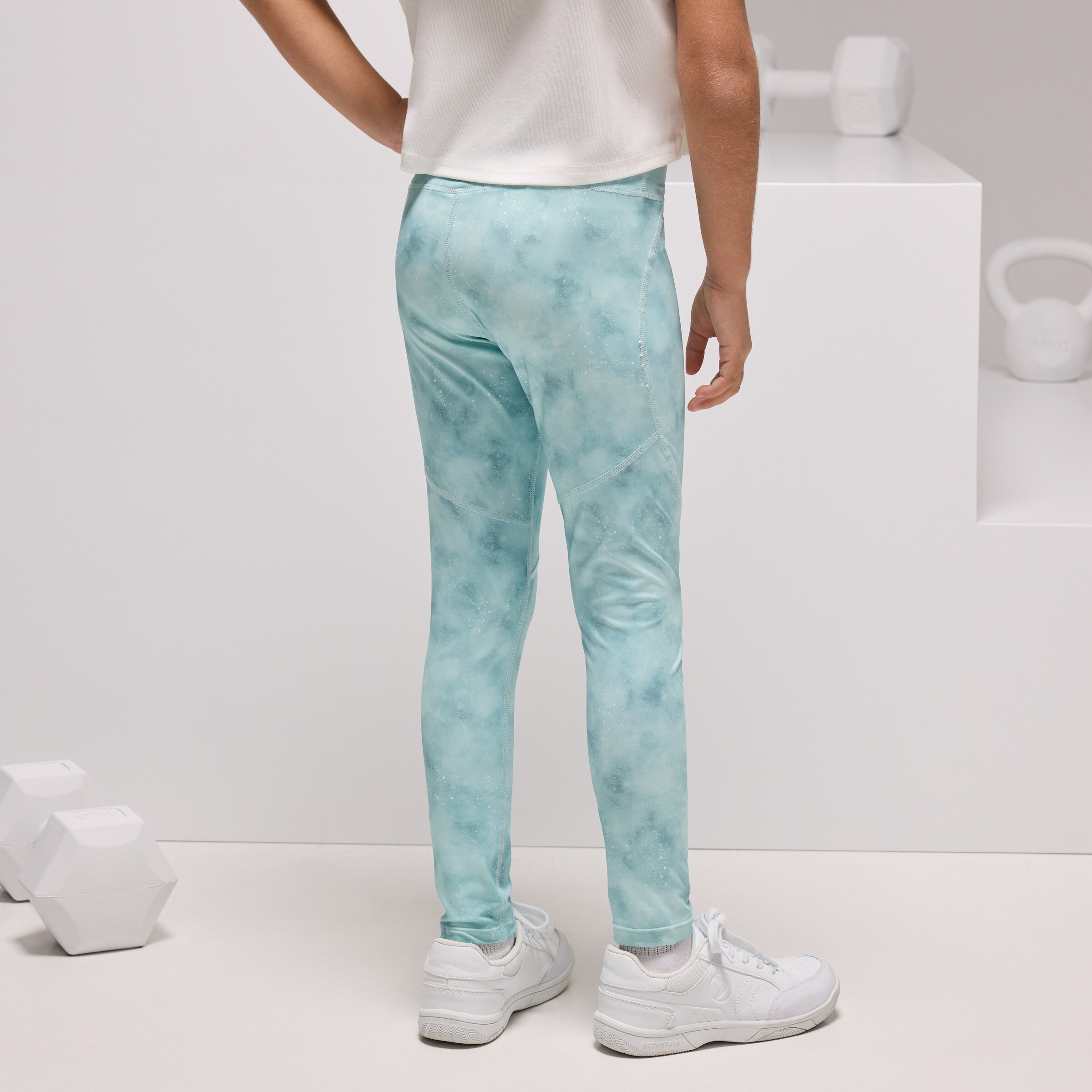 Leggings de Training de Menina Verde Água-3