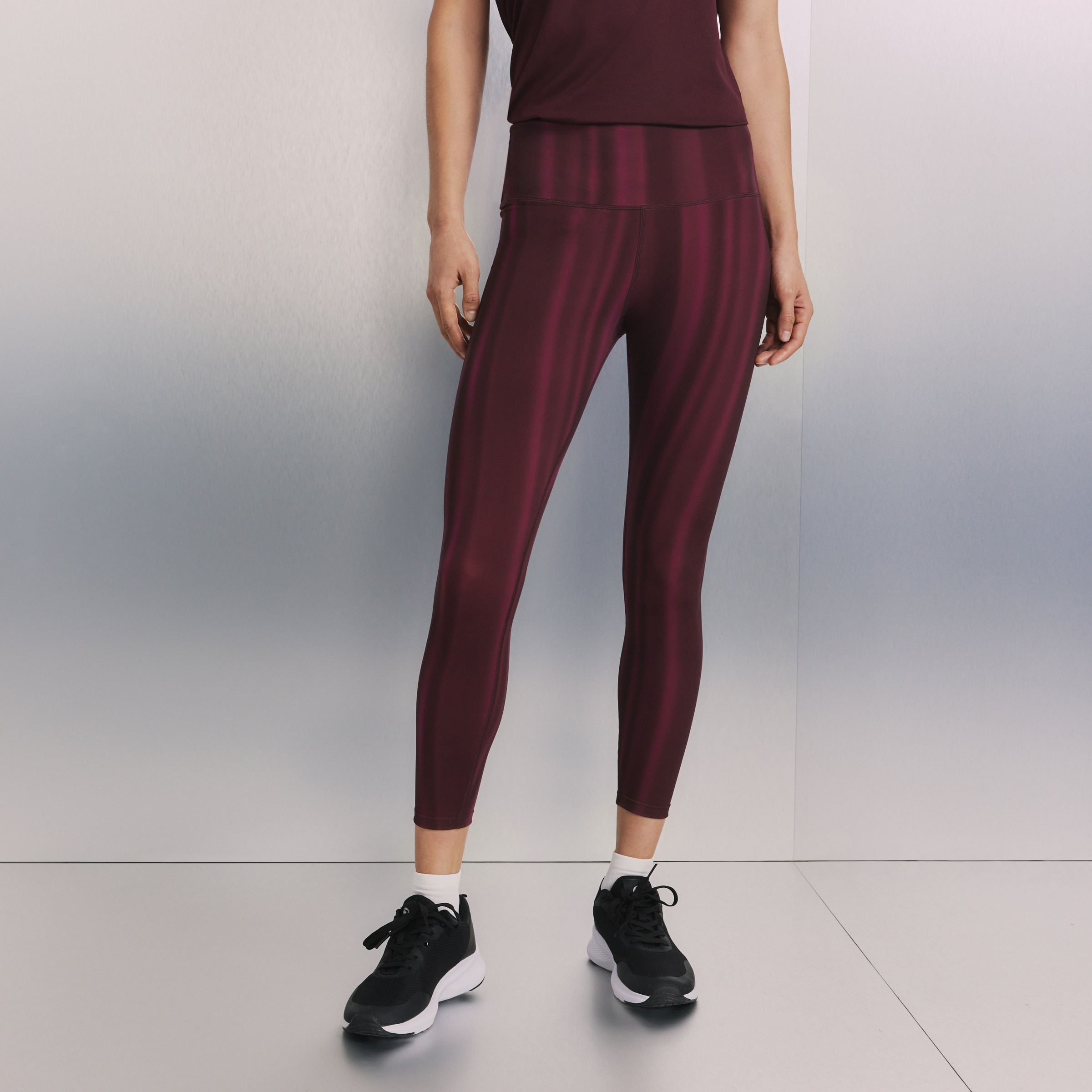 Leggings de Training Estampadas de Mulher Bordeaux-2