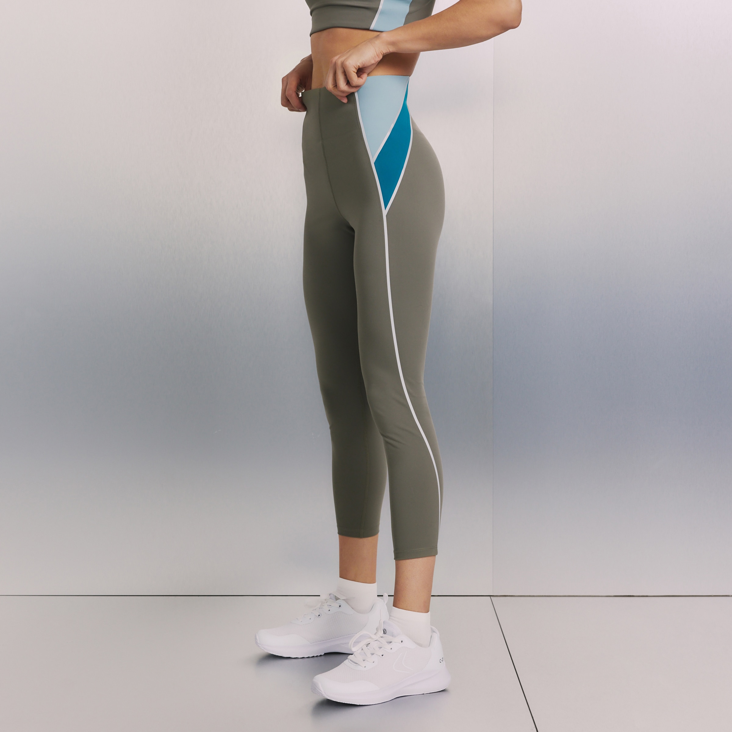 Leggings 7/8 de Training de Mulher Musgo-2