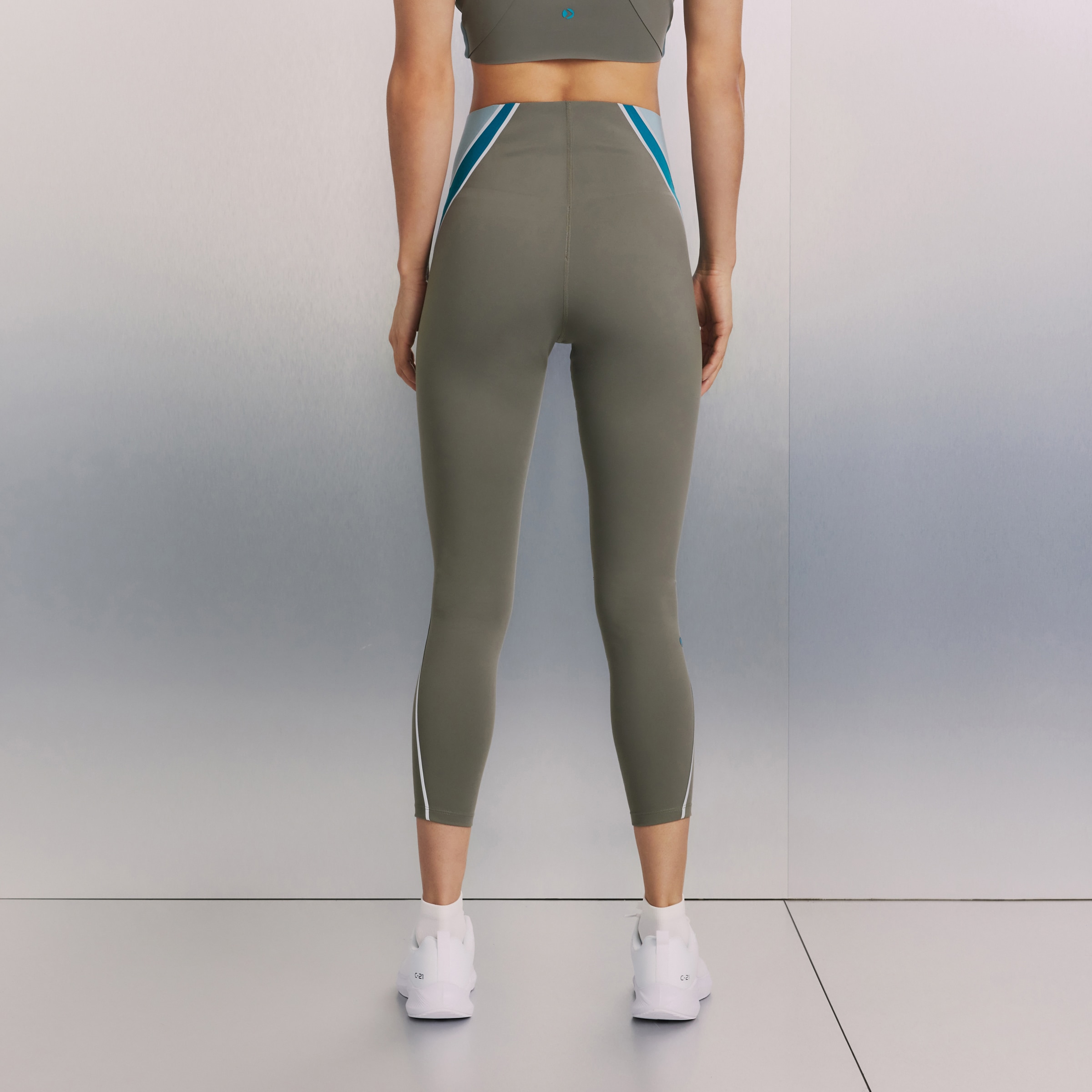 Leggings 7/8 de Training de Mulher Musgo-3