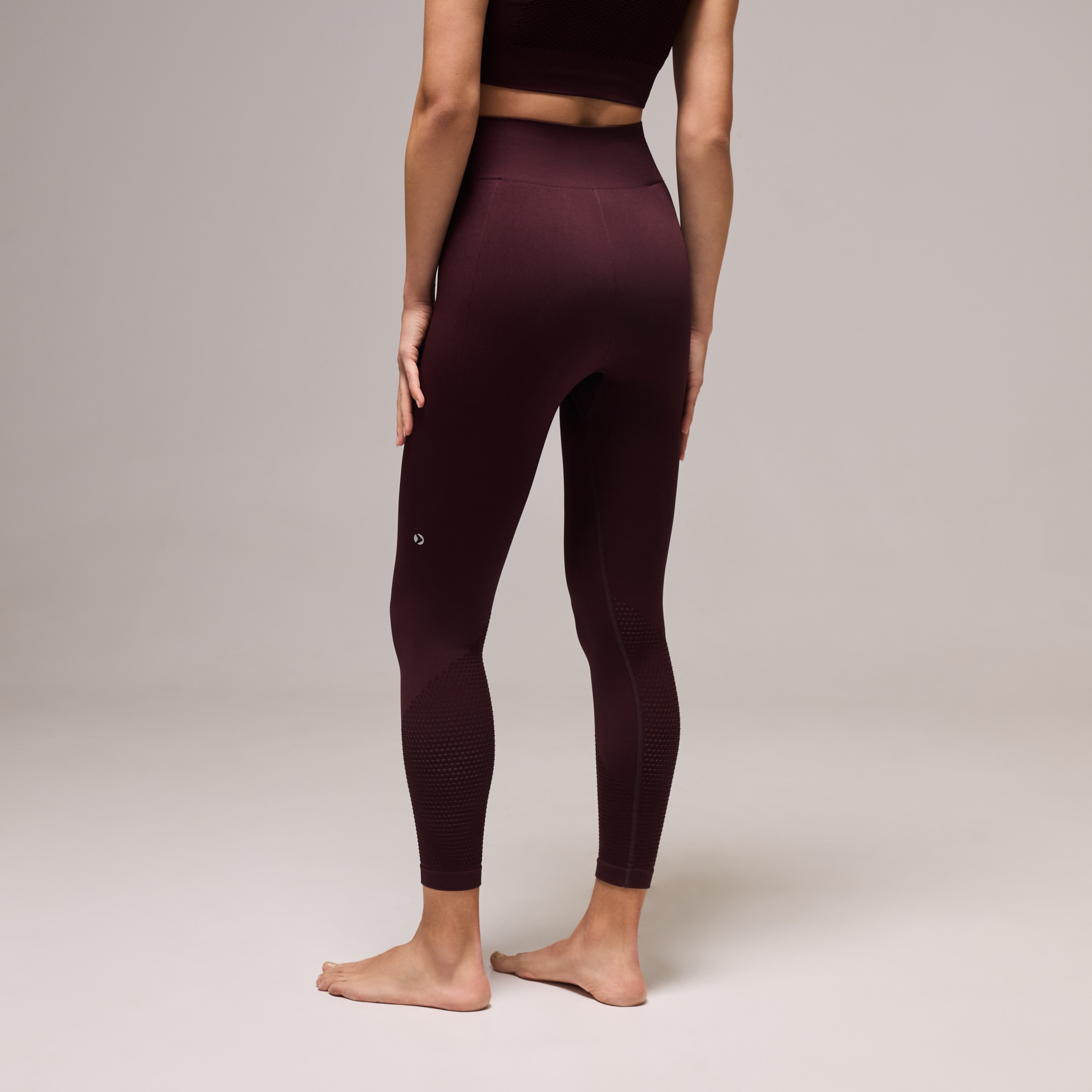 Leggings Seamless de Yoga de Mulher Bordeaux-3