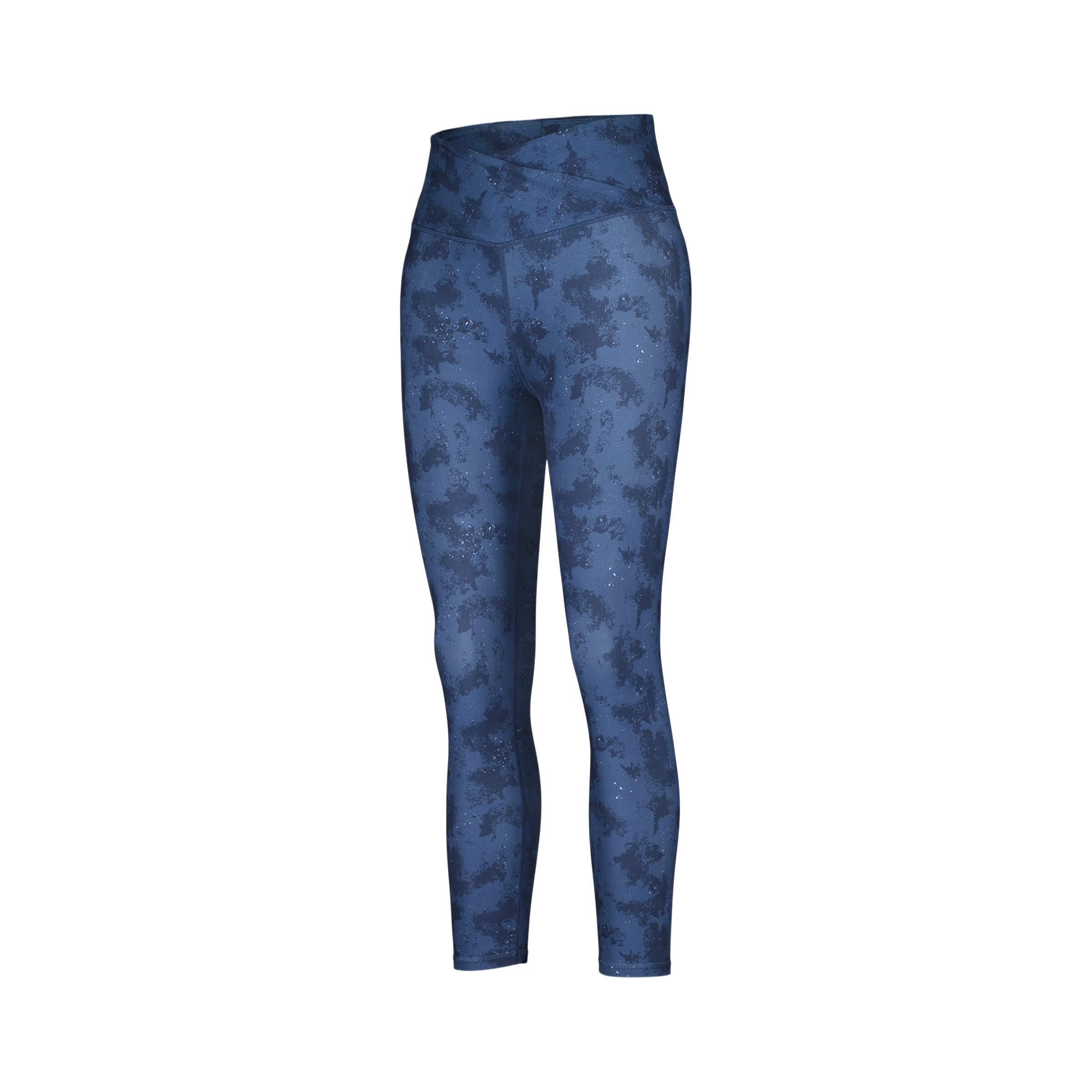Leggings 7/8 de Yoga Estampadas de Mulher Azul-marinho-4