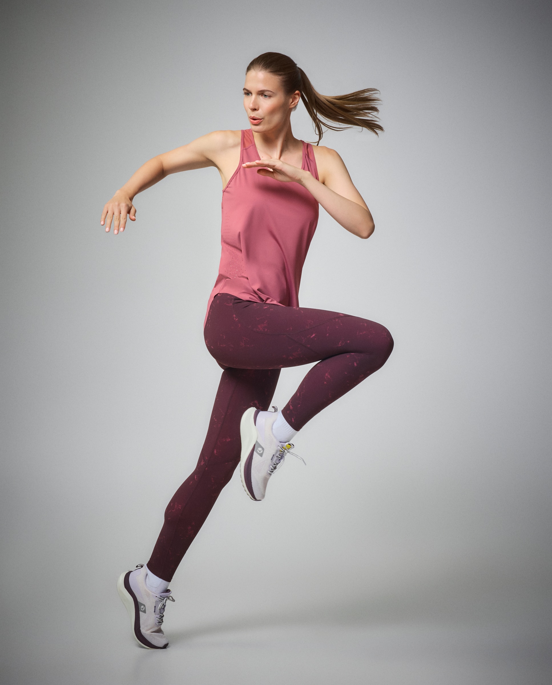 Malla larga printada de training de mujer Boomerang - Rosa Rosa-1