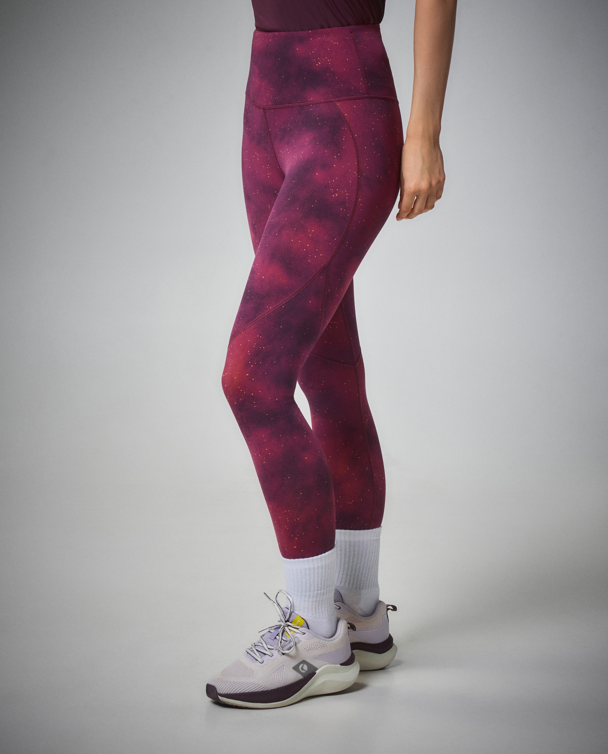 Malla larga printada de training de mujer Boomerang - Morado Morado-2