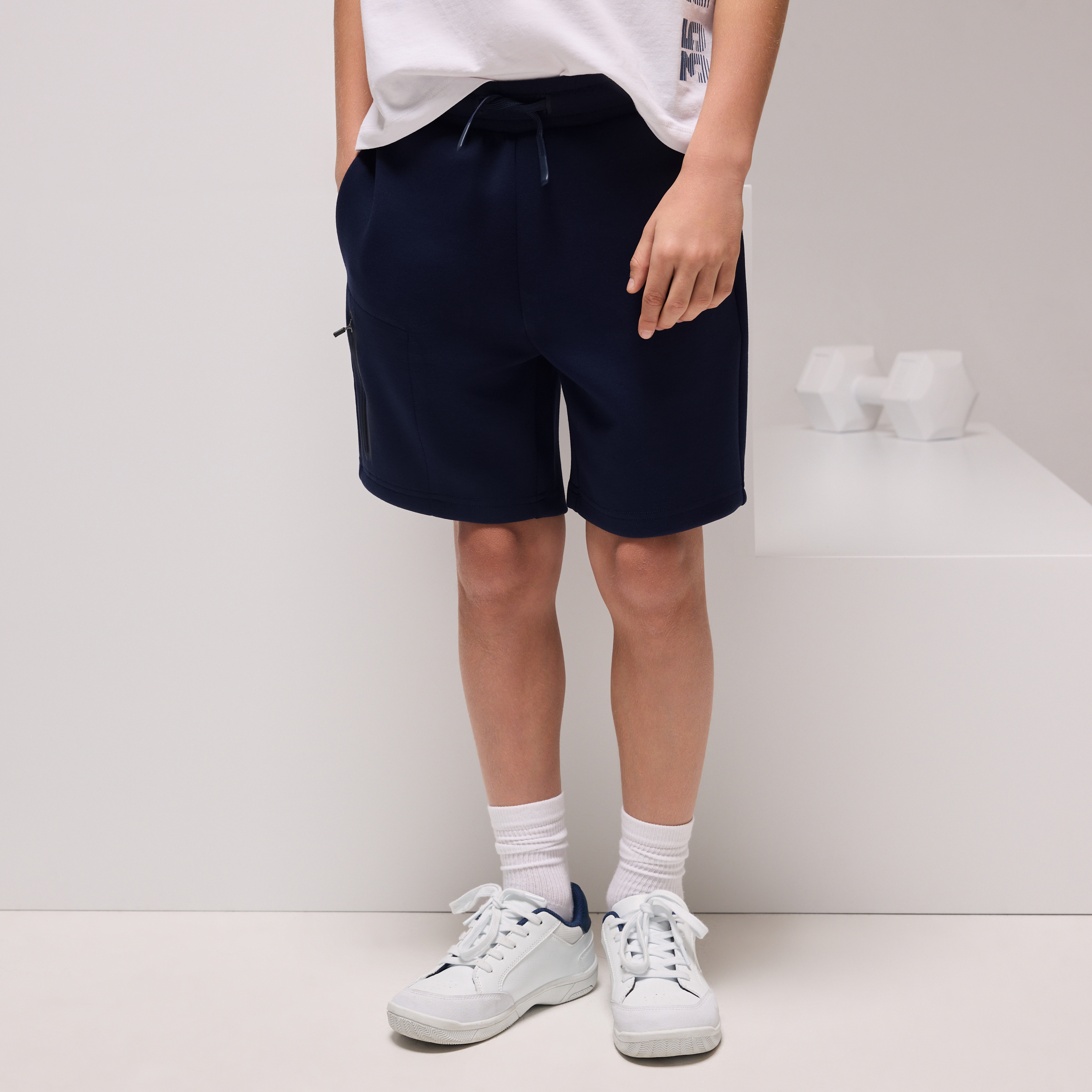 Calções de Viscose Sportcasual de Menino Azul-marinho-2