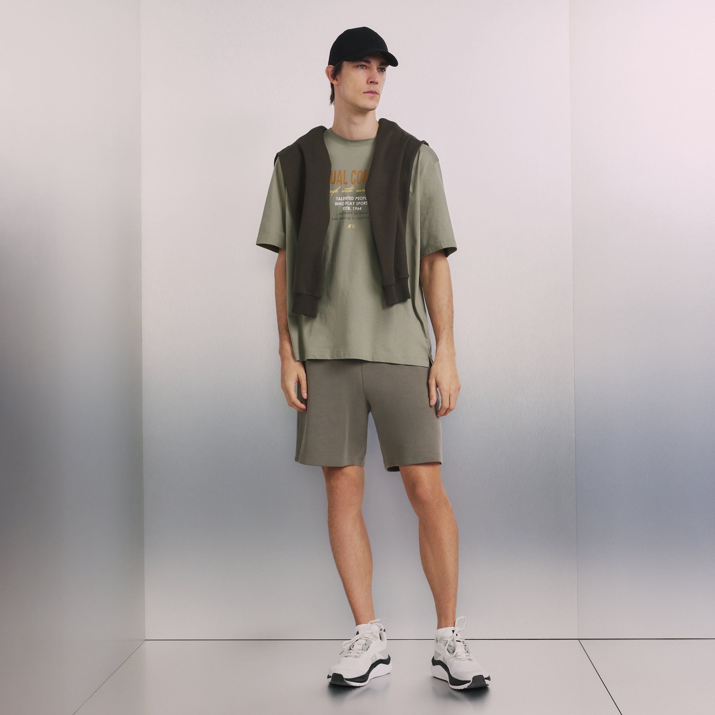 Calções Sportcasual de Homem Verde-escuro-1