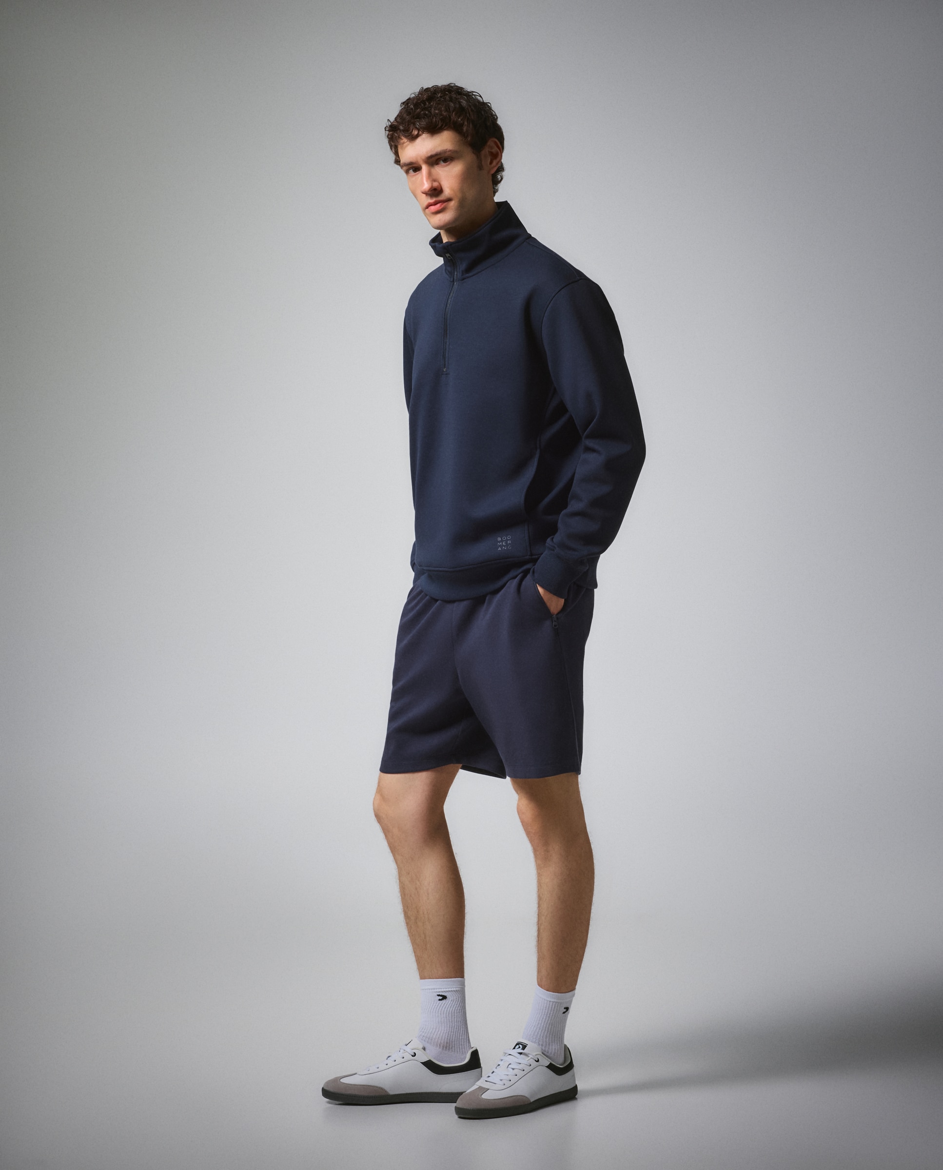 Pantalón corto Sportcasual de hombre Boomerang - Azul marino Azul marino-1