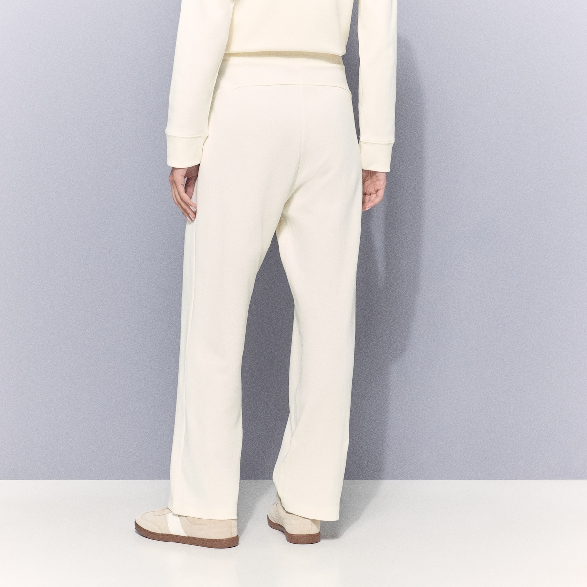 Calças Largas Sportcasual de Mulher Creme-3