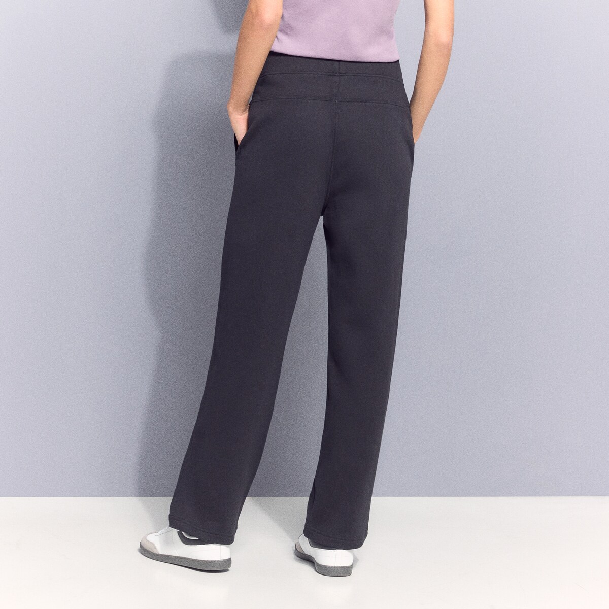 Calças de Punho Sportcasual de Mulher Preto-3