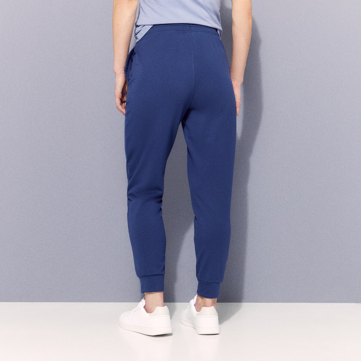 Calças com Punho Sportcasual de Mulher Azul-3