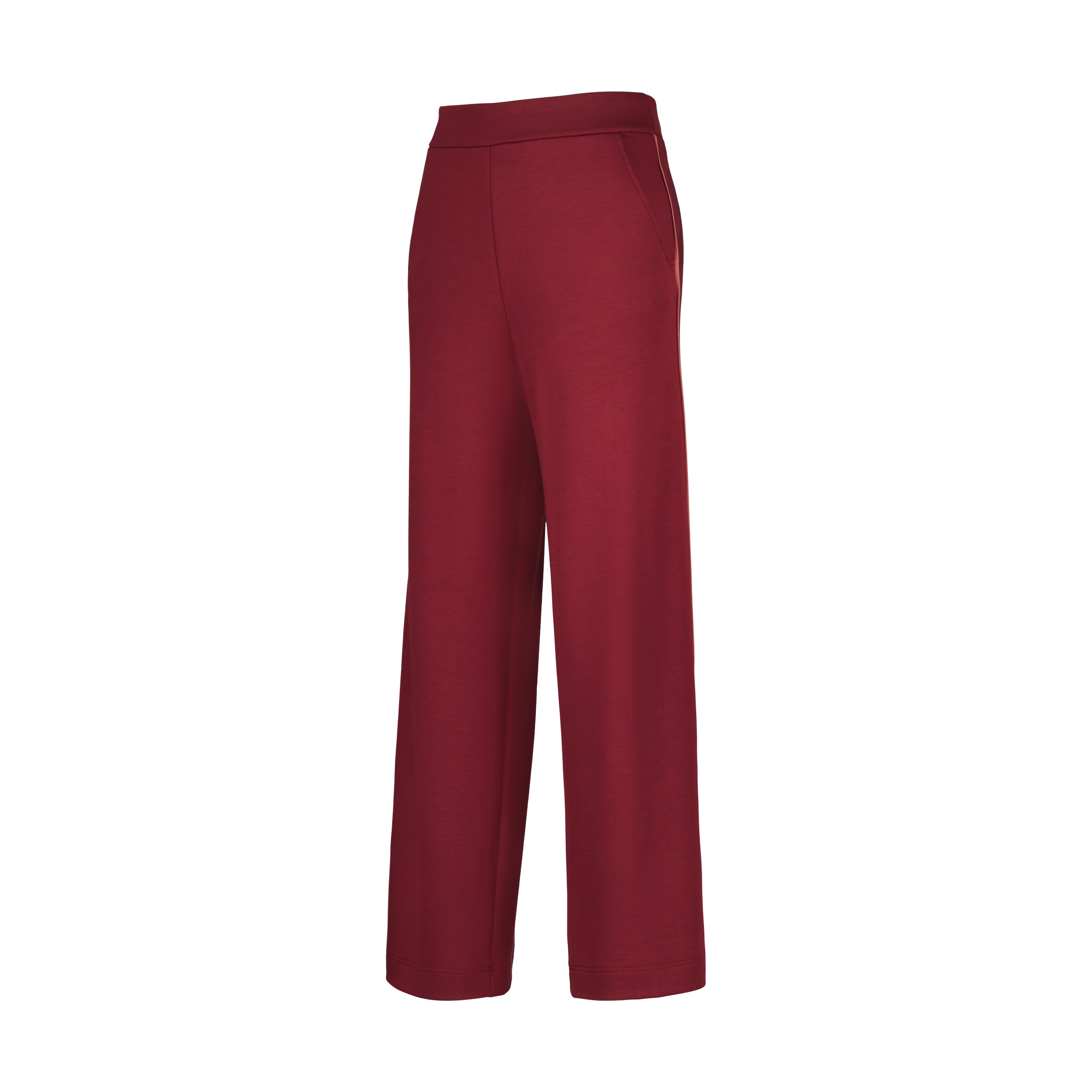 Calças Largas de Viscose Sportcasual de Mulher Terracota-4