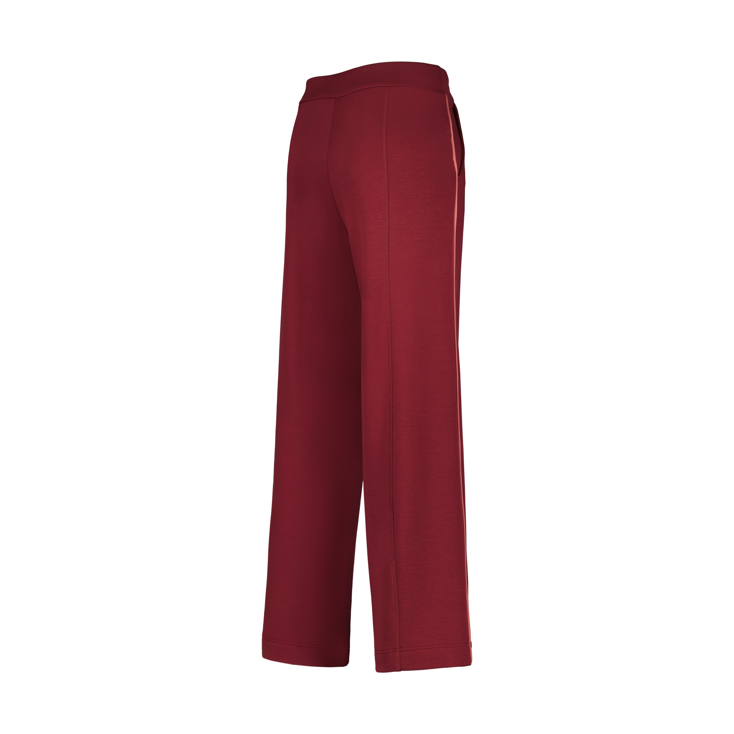 Calças Largas de Viscose Sportcasual de Mulher Terracota-5