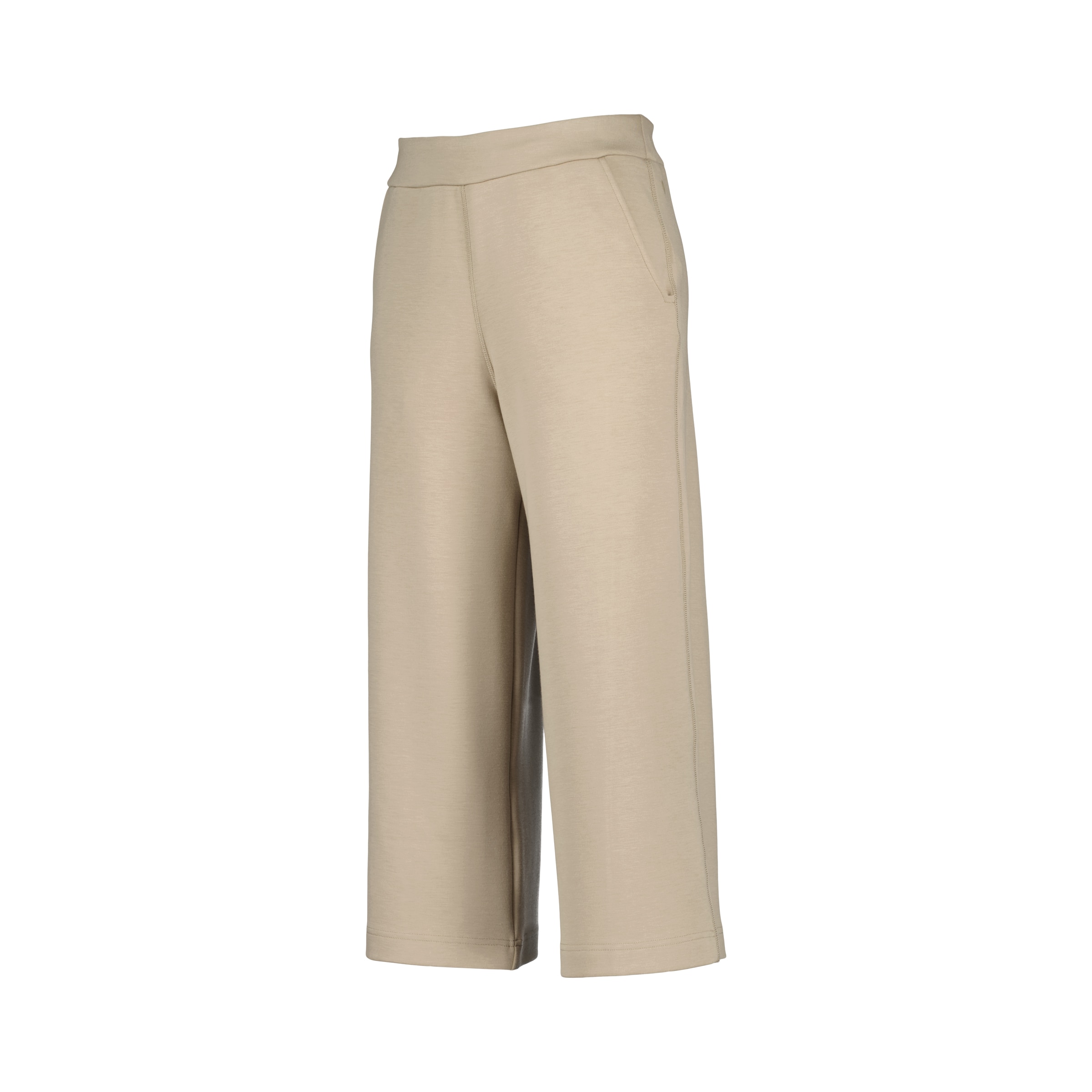 Calças Capri de Modal Sportcasual de Mulher Camel-4