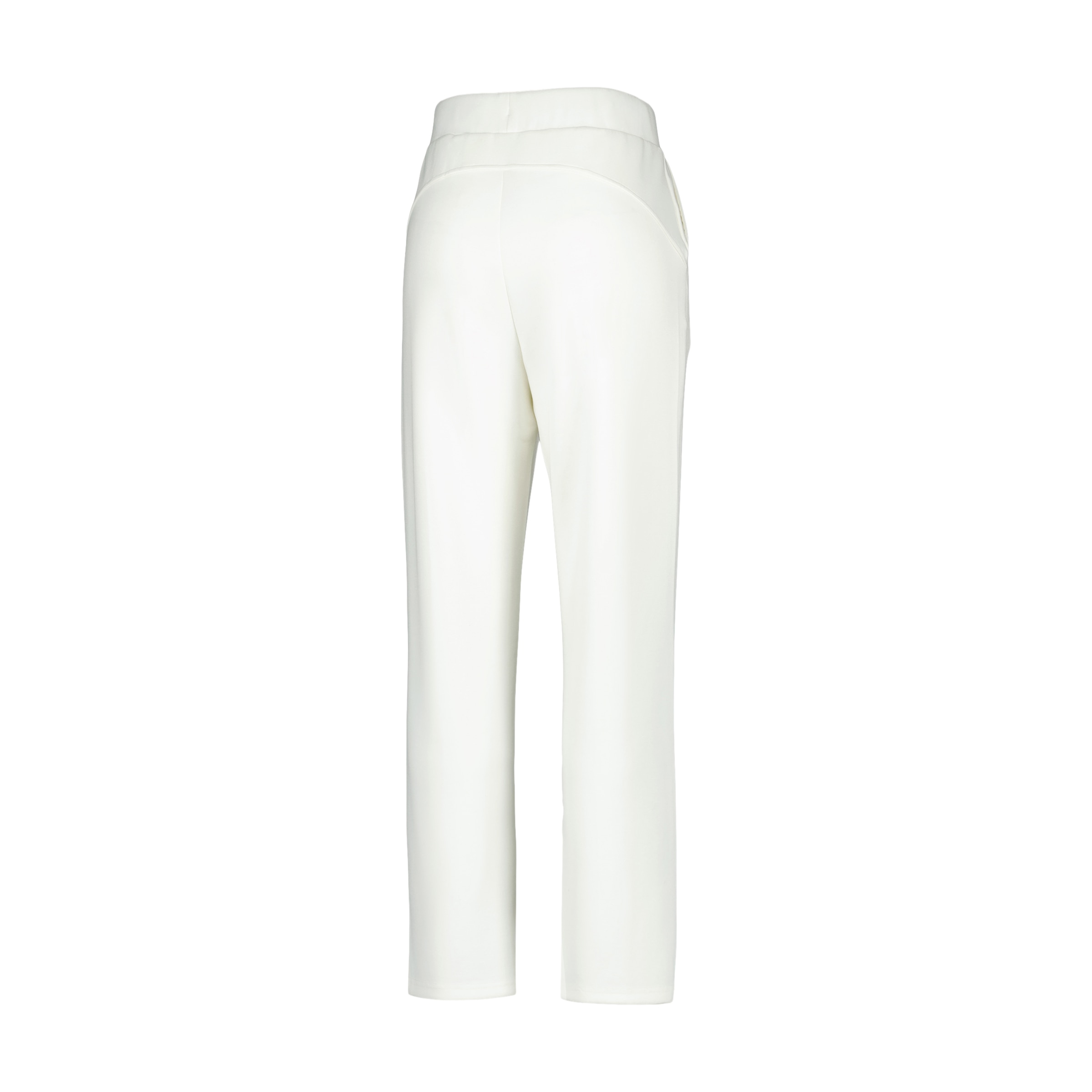 Calças Largas de Modal Sportcasual de Mulher Baunilha-5
