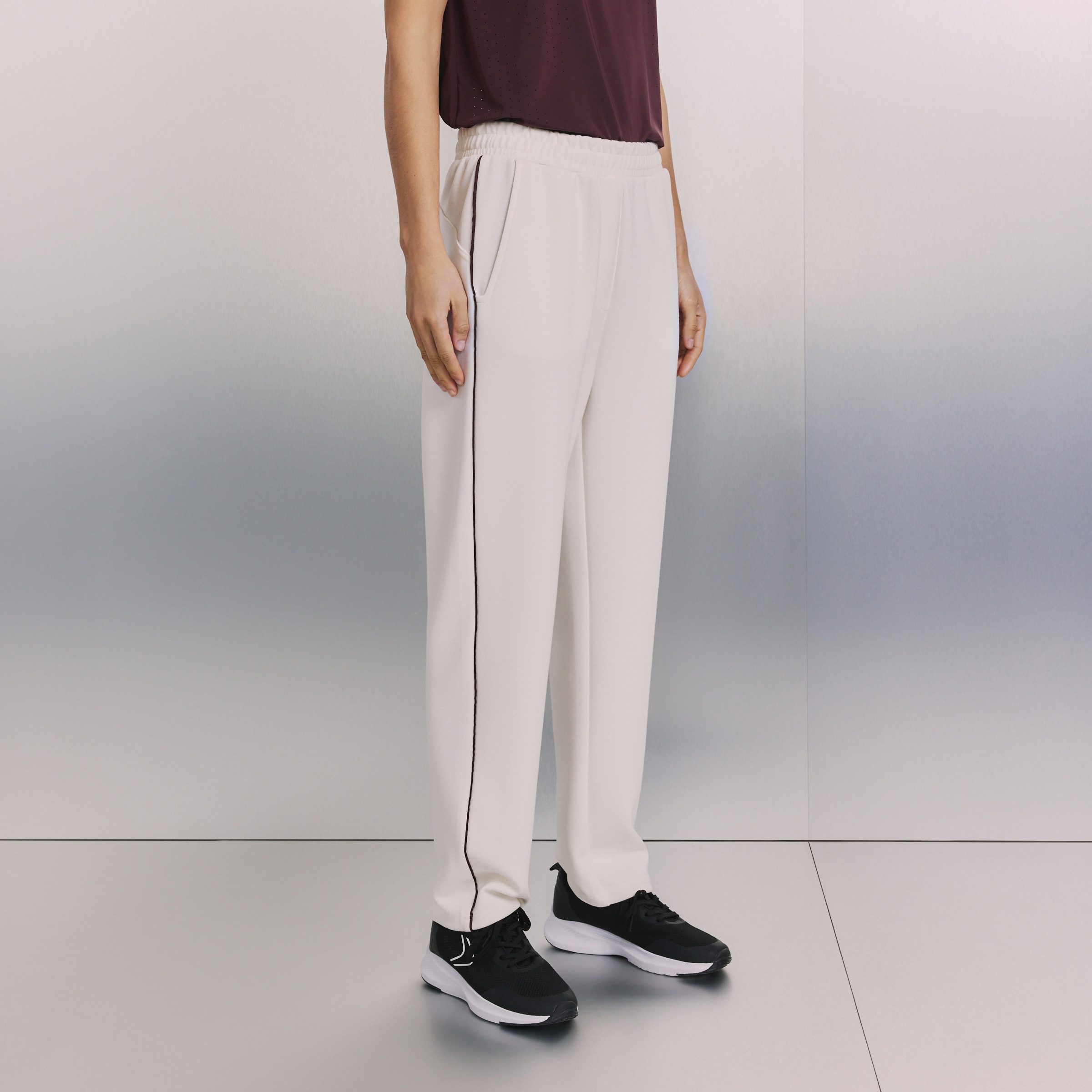Calças de Modal Sportcasual de Mulher Baunilha-2