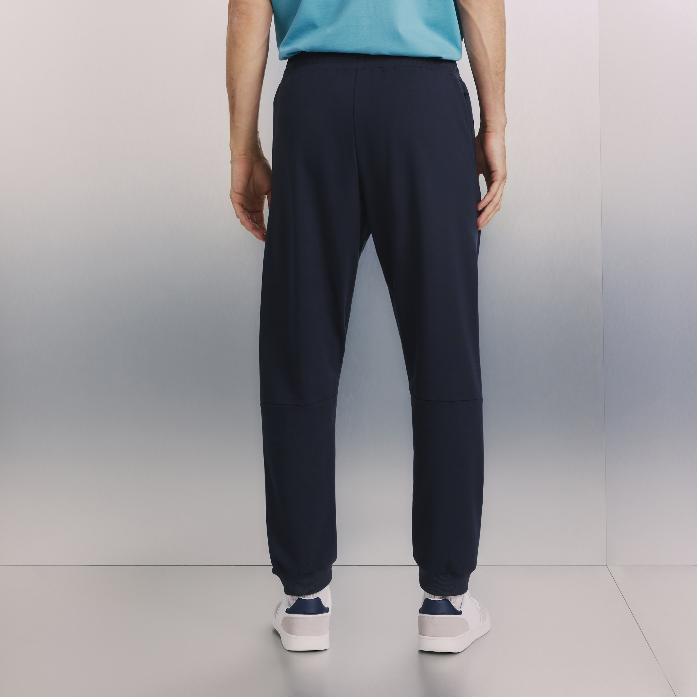 Calças com Punho Sportcasual de Homem Azul-marinho-3