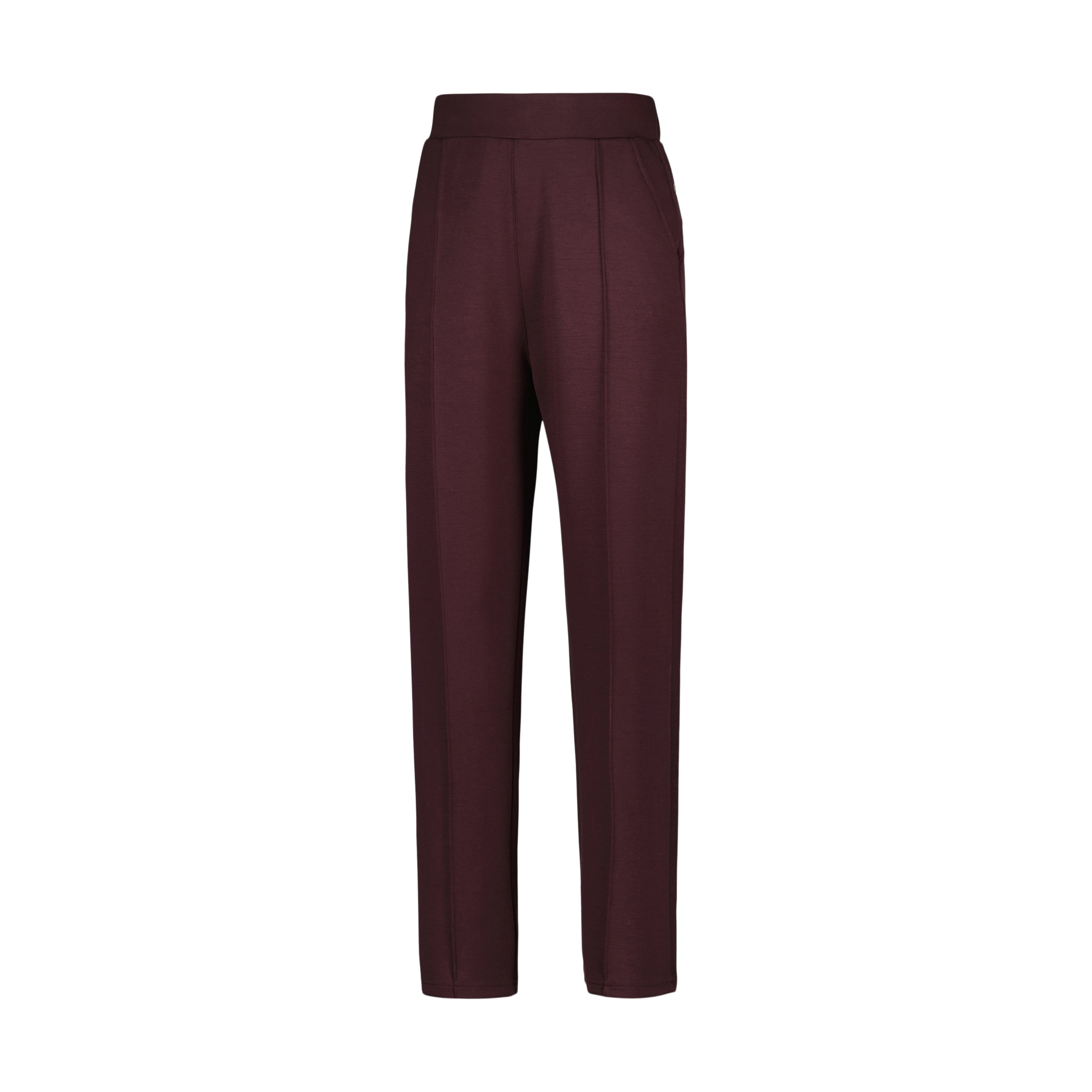 Calças Largas de Modal Sportcasual de Mulher Bordeaux-4
