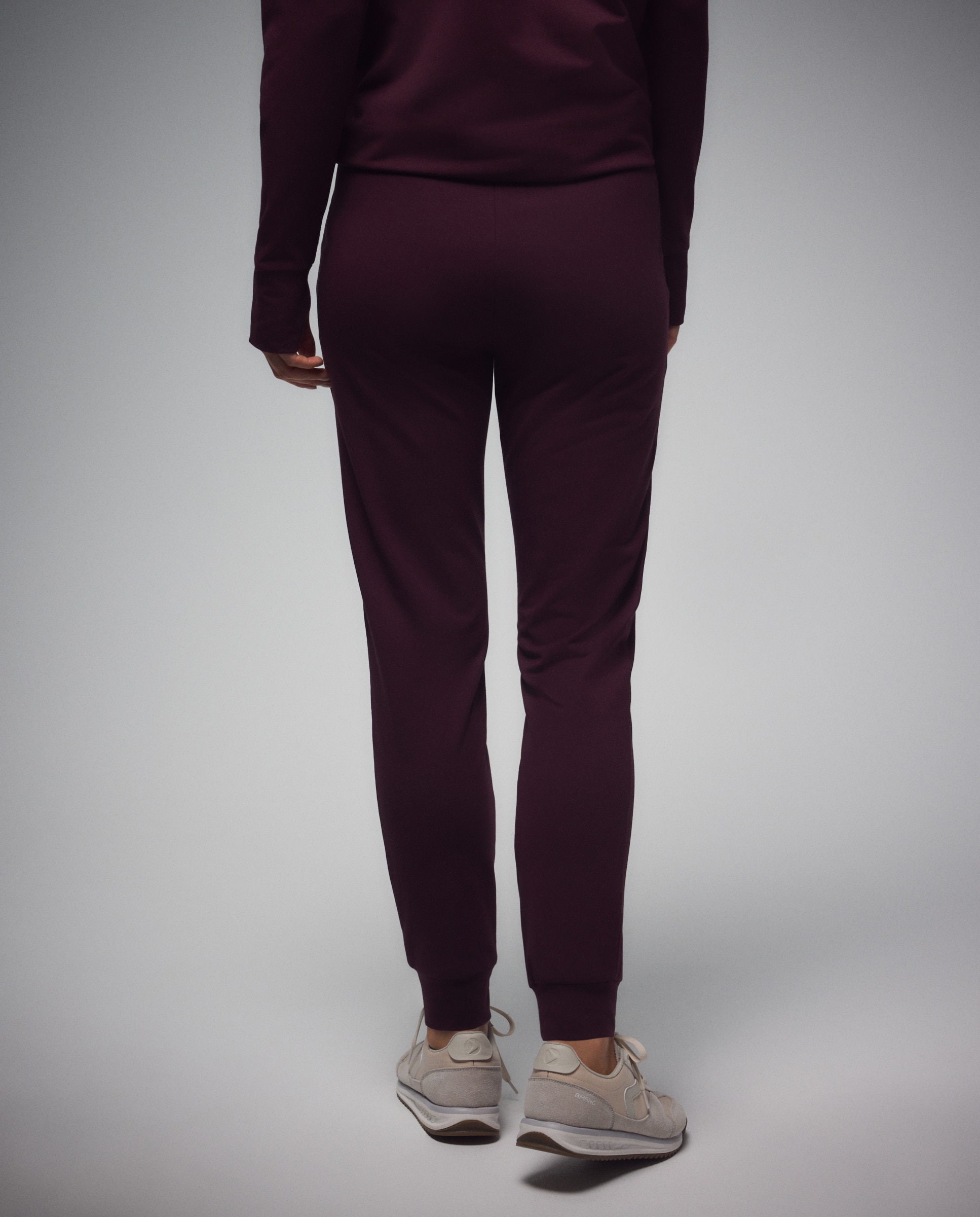 Pantalón con puño Sportcasual de mujer Boomerang - Ciruela Ciruela-3