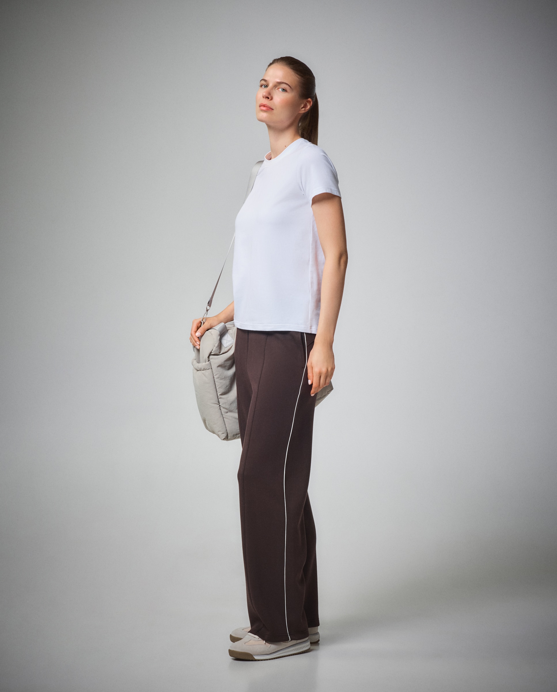 Pantalón Flare viscosa de Sportcasual de mujer Boomerang - Chocolate Chocolate-1