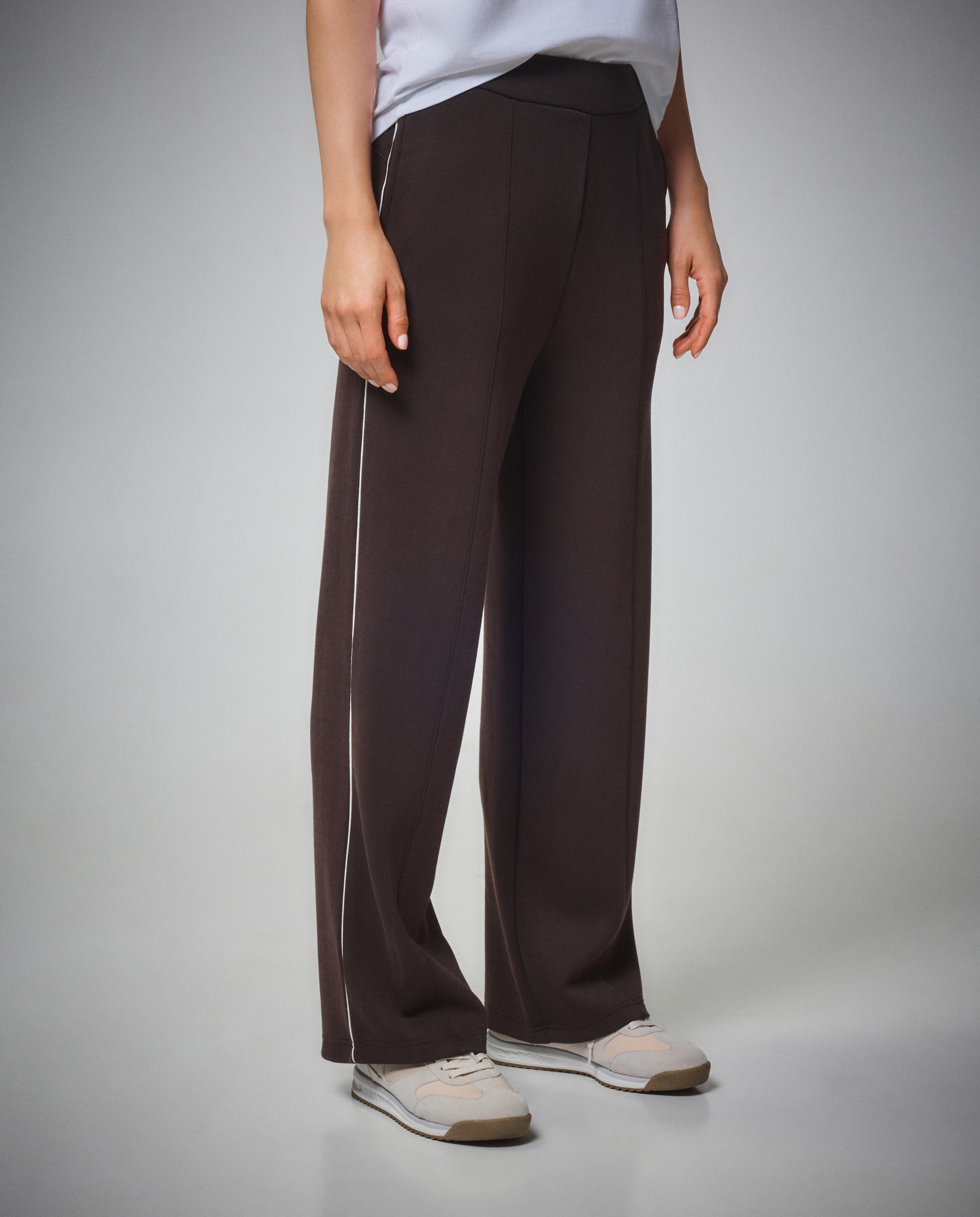 Pantalón Flare viscosa de Sportcasual de mujer Boomerang - Chocolate Chocolate-2