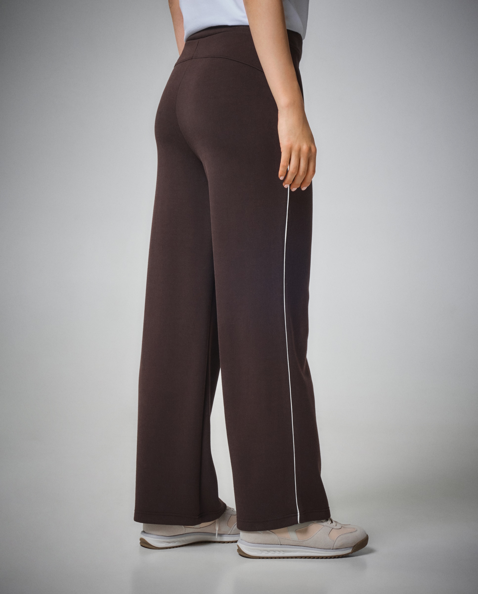 Pantalón Flare viscosa de Sportcasual de mujer Boomerang - Chocolate Chocolate-3