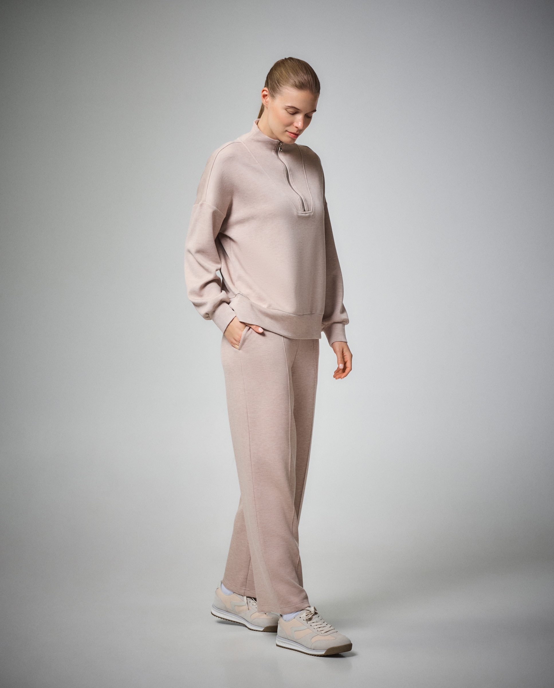Calças Flare de Viscose Sportcasual de Mulher 730 Camel-1
