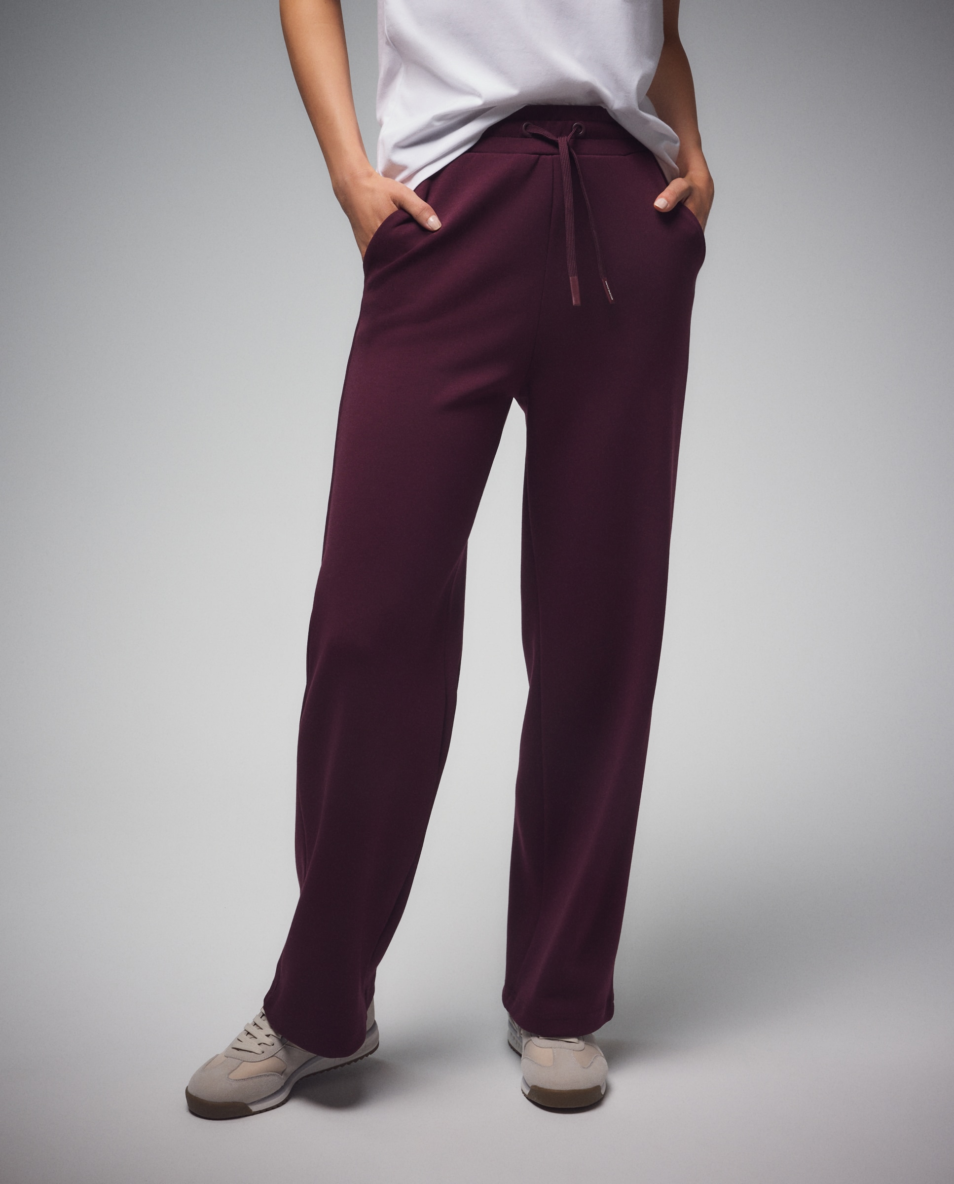 Imagen 2 de Pantalón ancho viscosa de Sportcasual de mujer Boomerang - Ciruela Ciruela