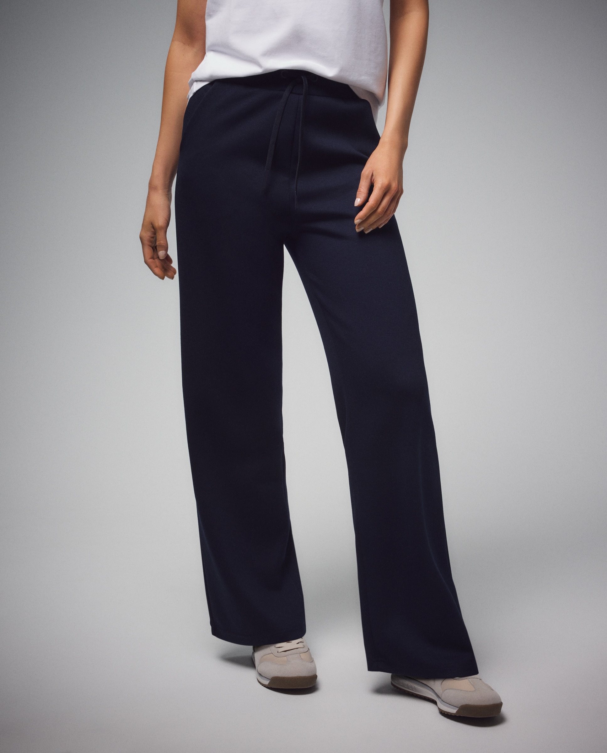 Calças com Punho de Viscose Sportcasual de Mulher Azul-marinho-2