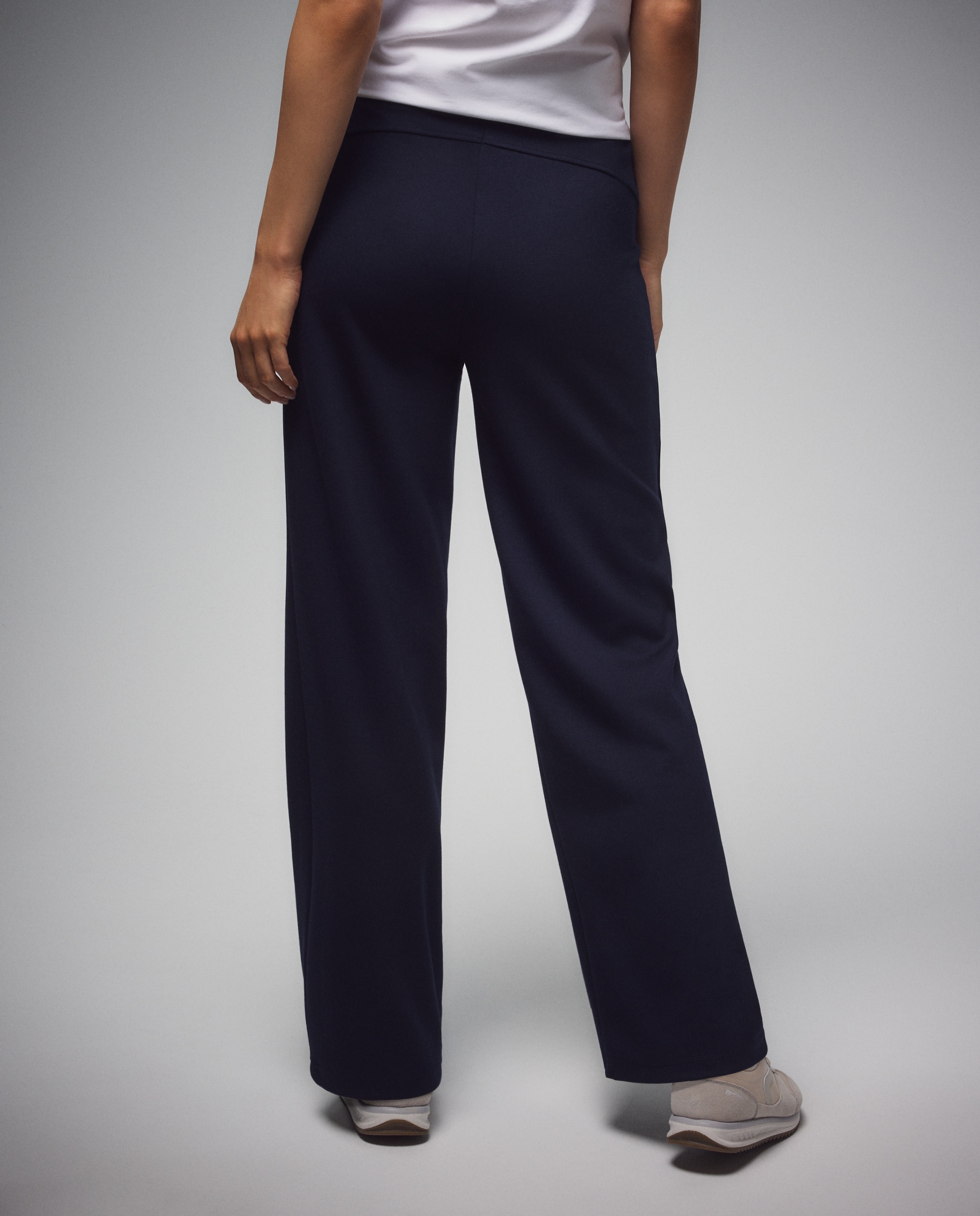 Calças com Punho de Viscose Sportcasual de Mulher Azul-marinho-3