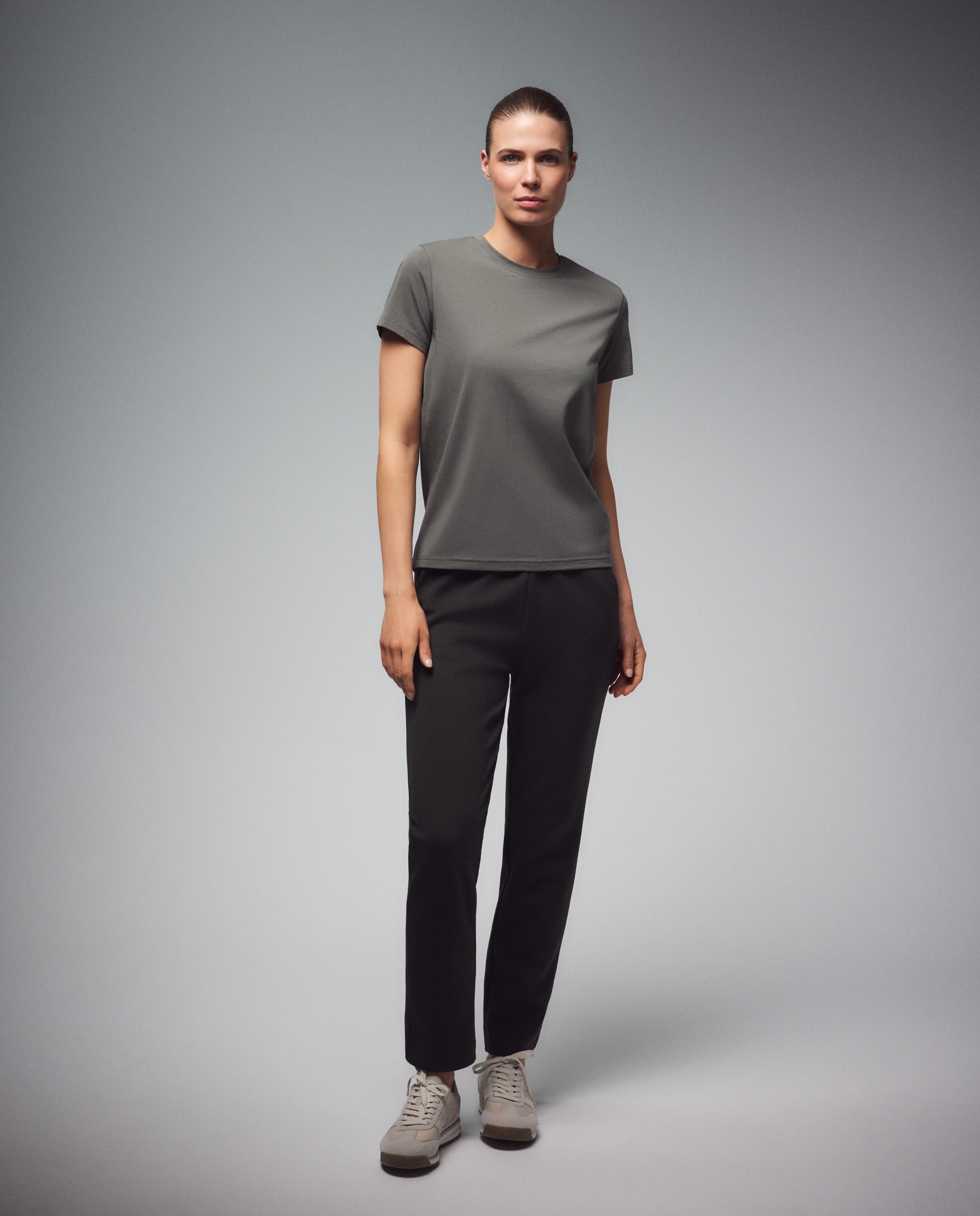 Pantalón recto viscosa de Sportcasual de mujer Boomerang - 580 Musgo 580 Musgo-1