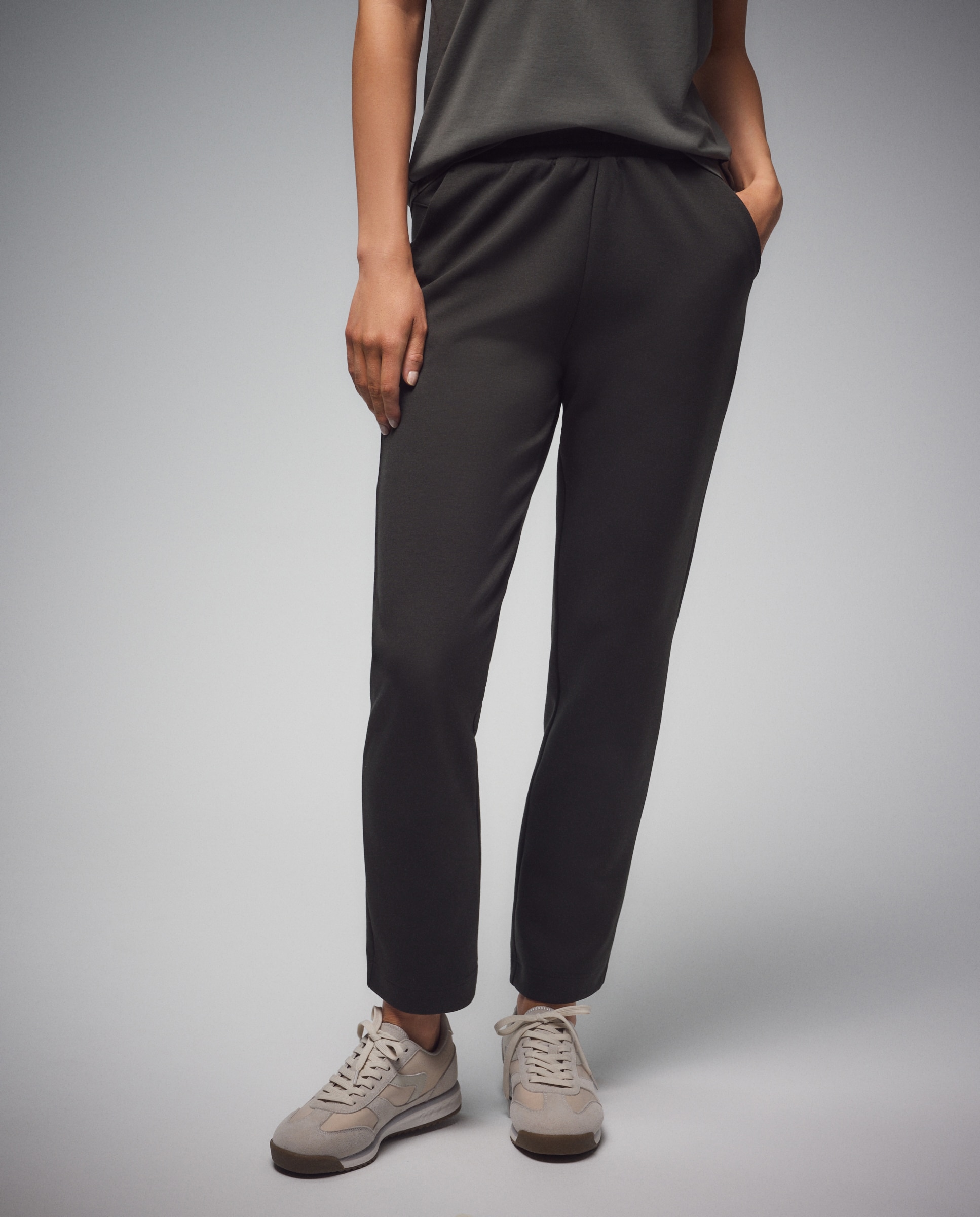 Pantalón recto viscosa de Sportcasual de mujer Boomerang - 580 Musgo 580 Musgo-2