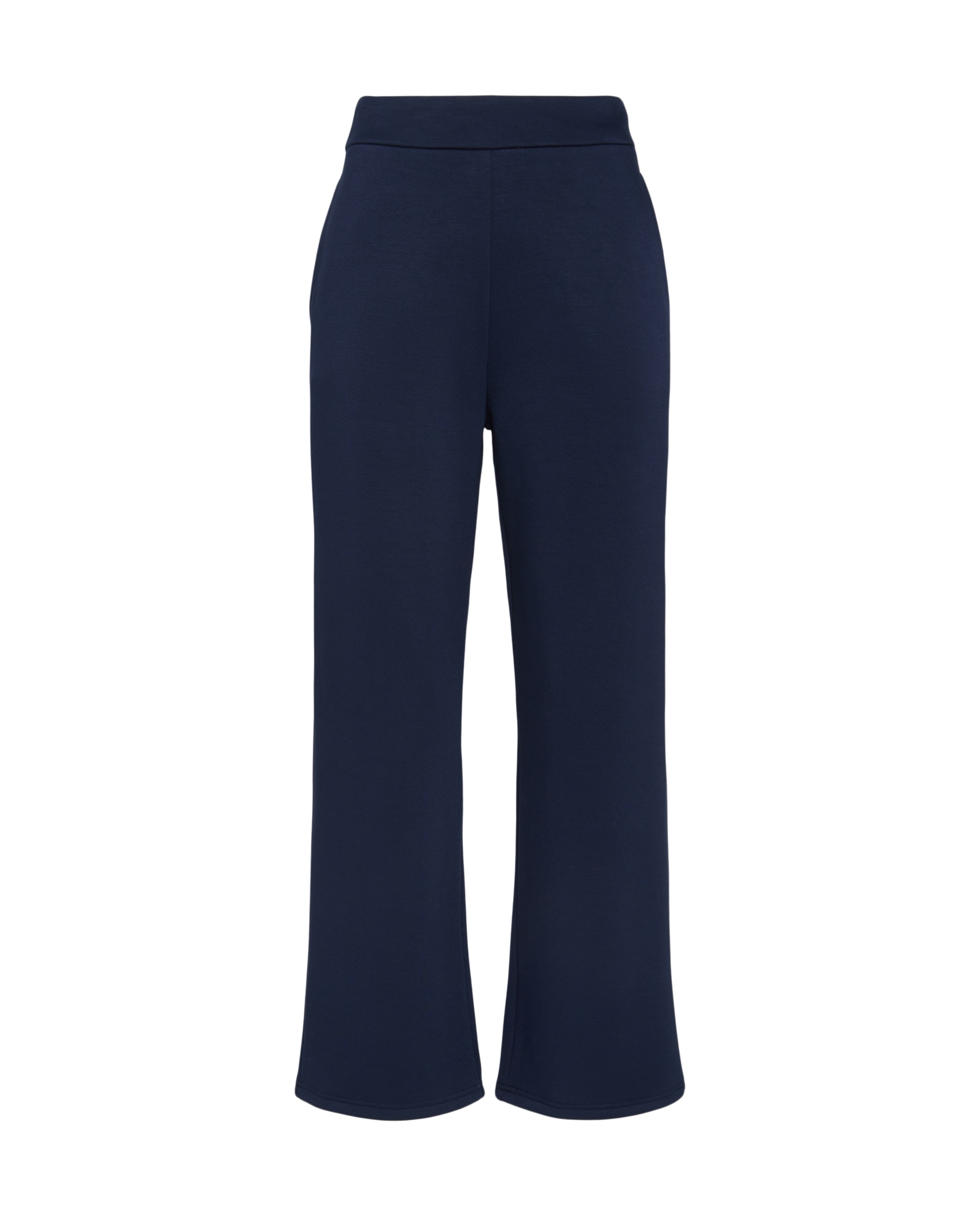 Calças Largas de Modal Quentes Sportcasual de Mulher Azul-marinho-4