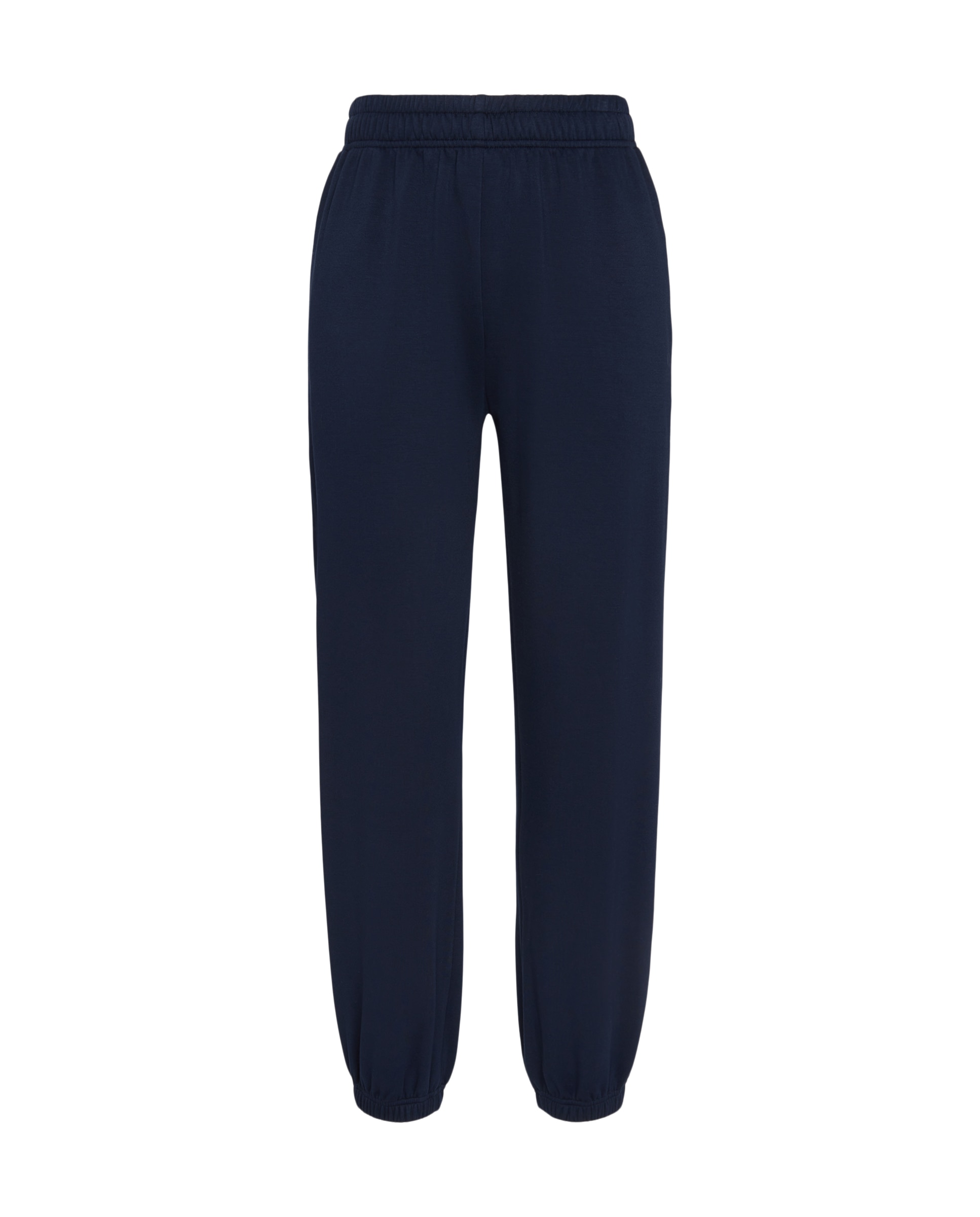 Calças com Punho de Modal Quentes Sportcasual de Mulher Azul-marinho-4