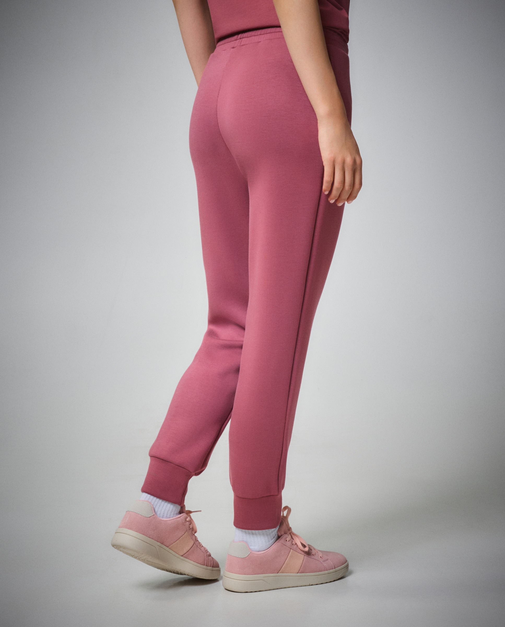 Calças com Punho de Viscose Sportcasual de Mulher 230 Rosa Escuro-3