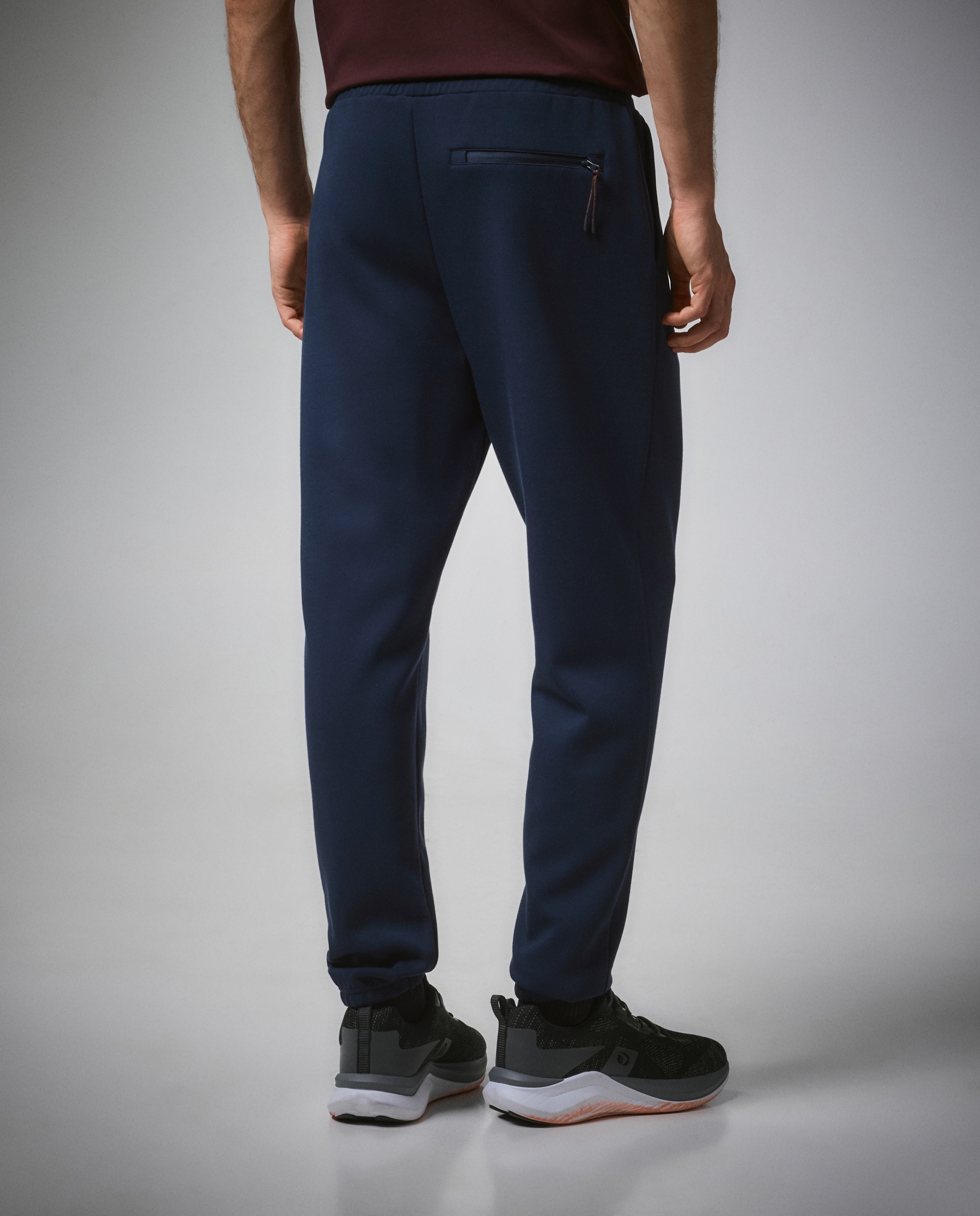Calças de Modal com Punho Sportcasual de Homem Azul-marinho-3
