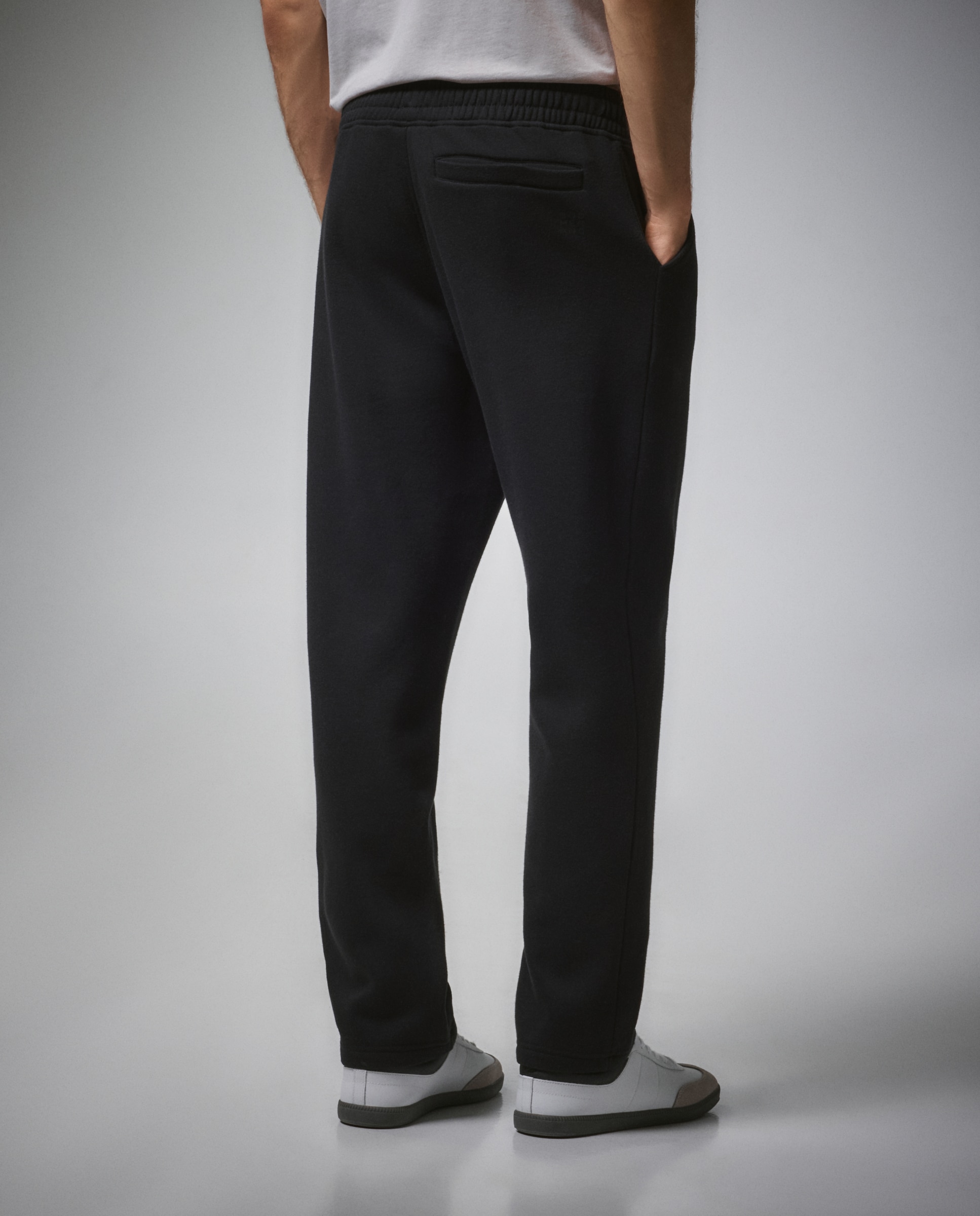 Pantalón largo recto cálido sportcasual de hombre Boomerang - Negro Negro-3