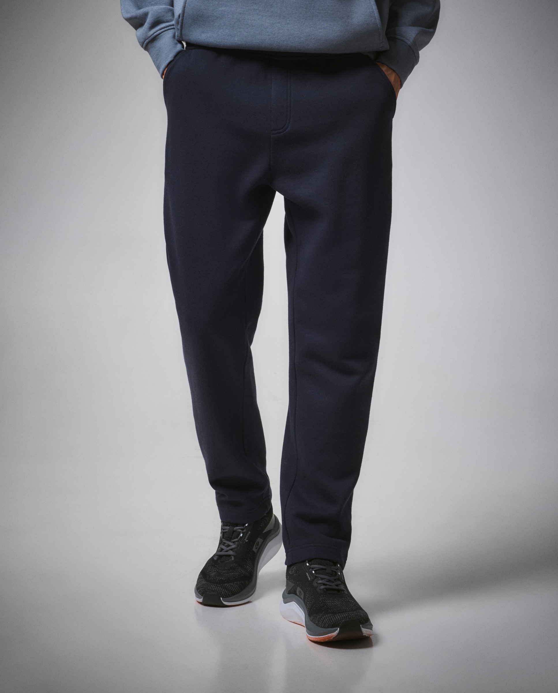 Pantalón largo recto cálido sportcasual de hombre Boomerang - Azul marino Azul marino-2