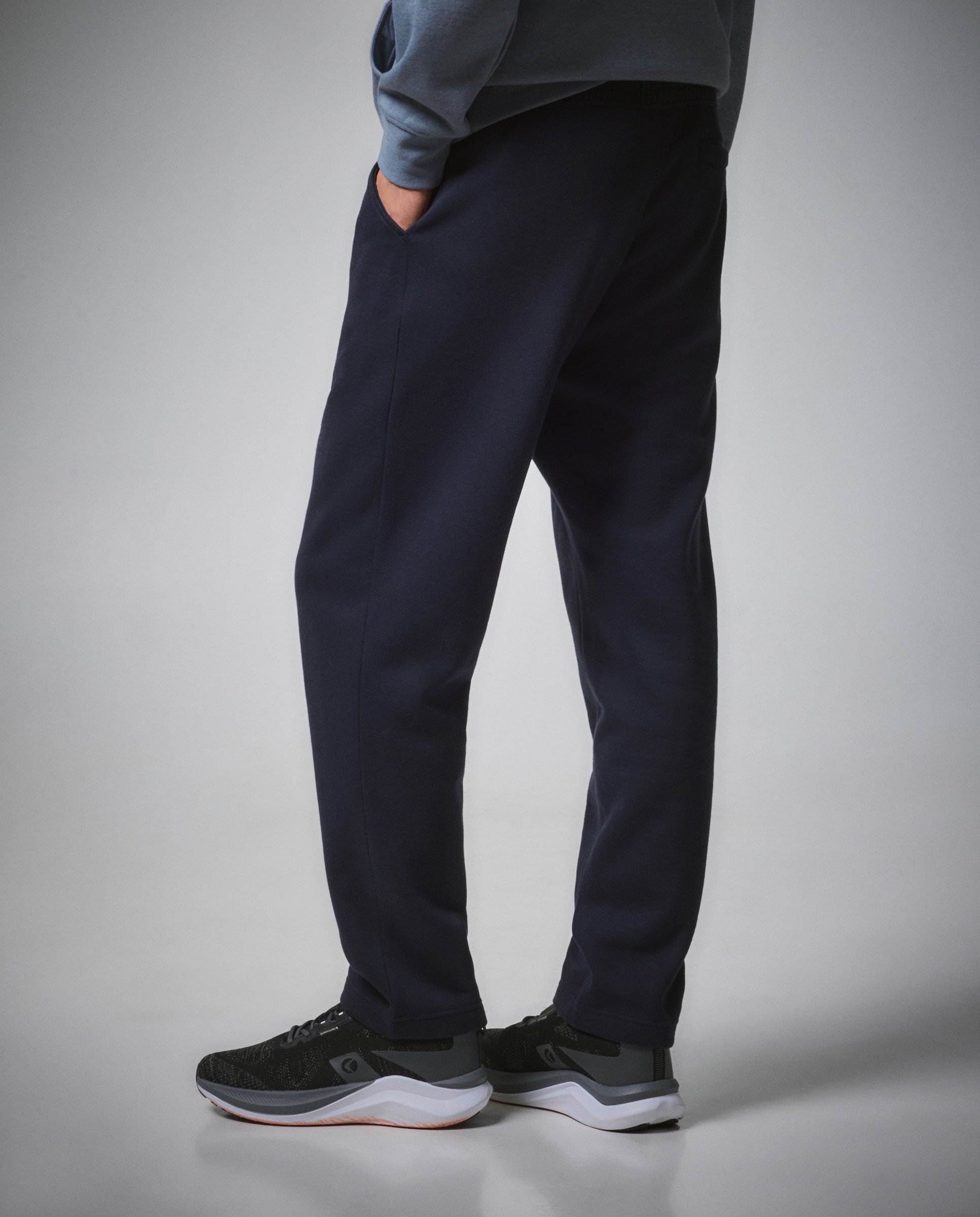 Pantalón largo recto cálido sportcasual de hombre Boomerang - Azul marino Azul marino-3