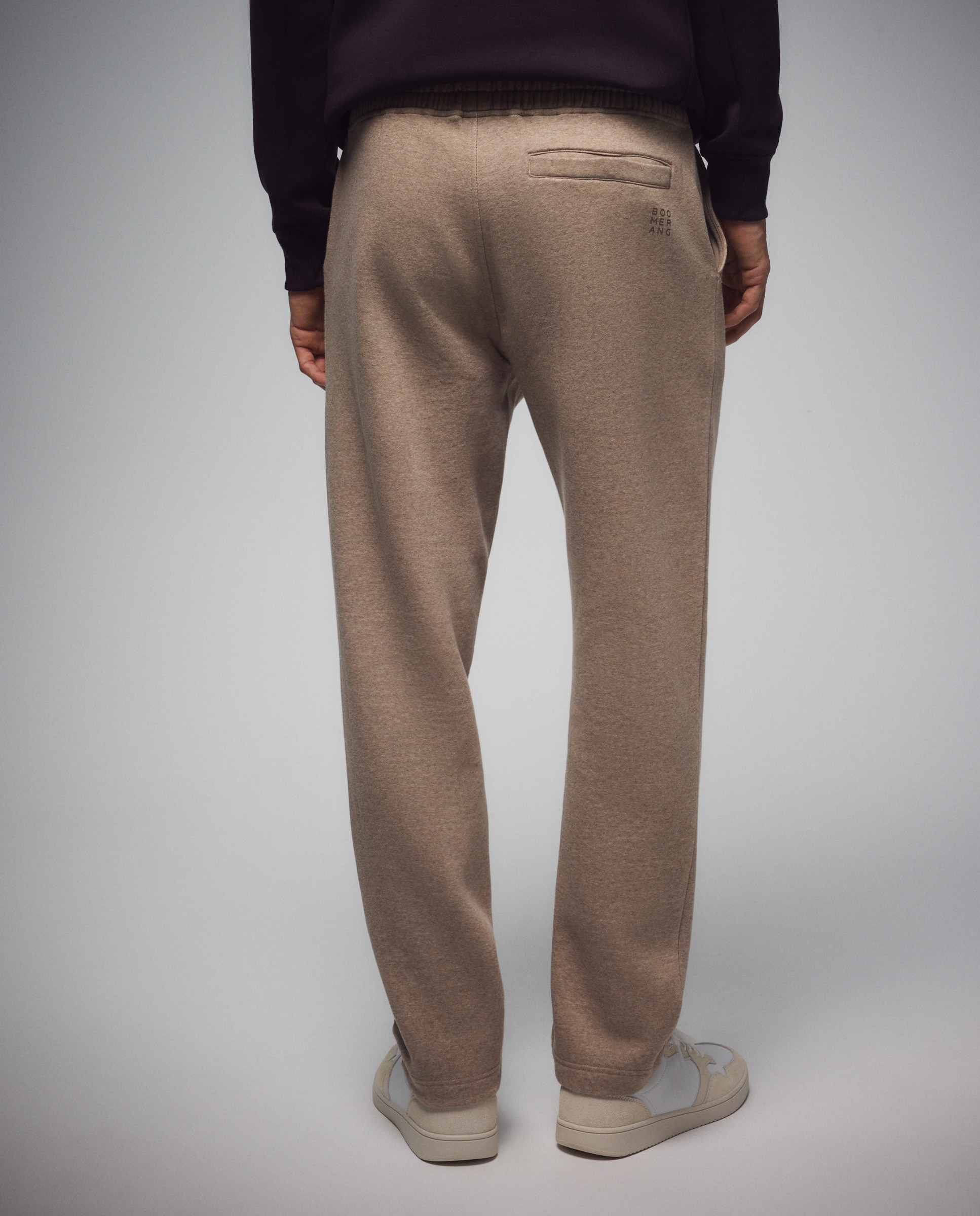 Calças Regular Quentes Sportcasual de Homem Bege-3
