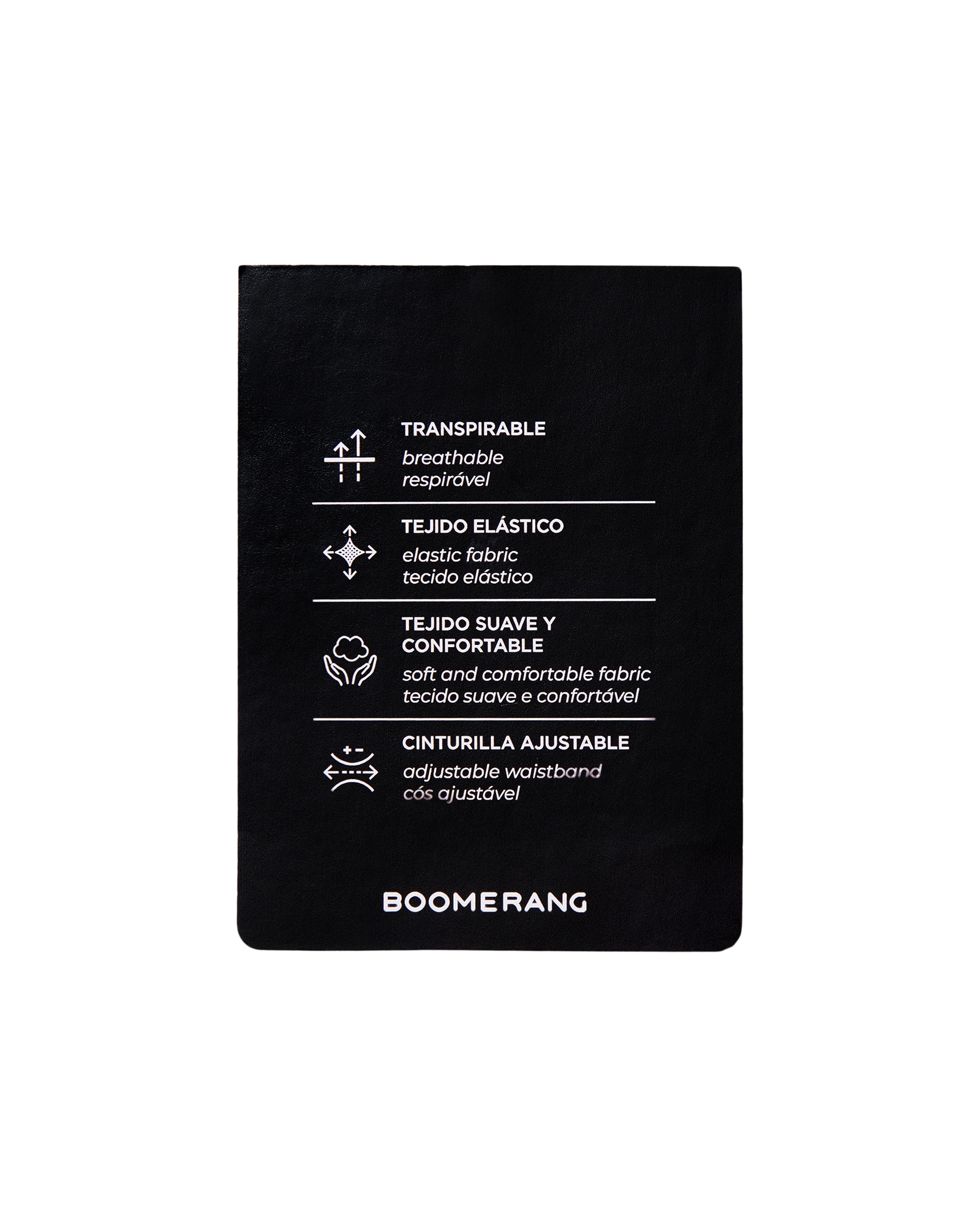 Pantalón largo recto de viscosa de sportcasual de hombre Boomerang - Negro Negro-7