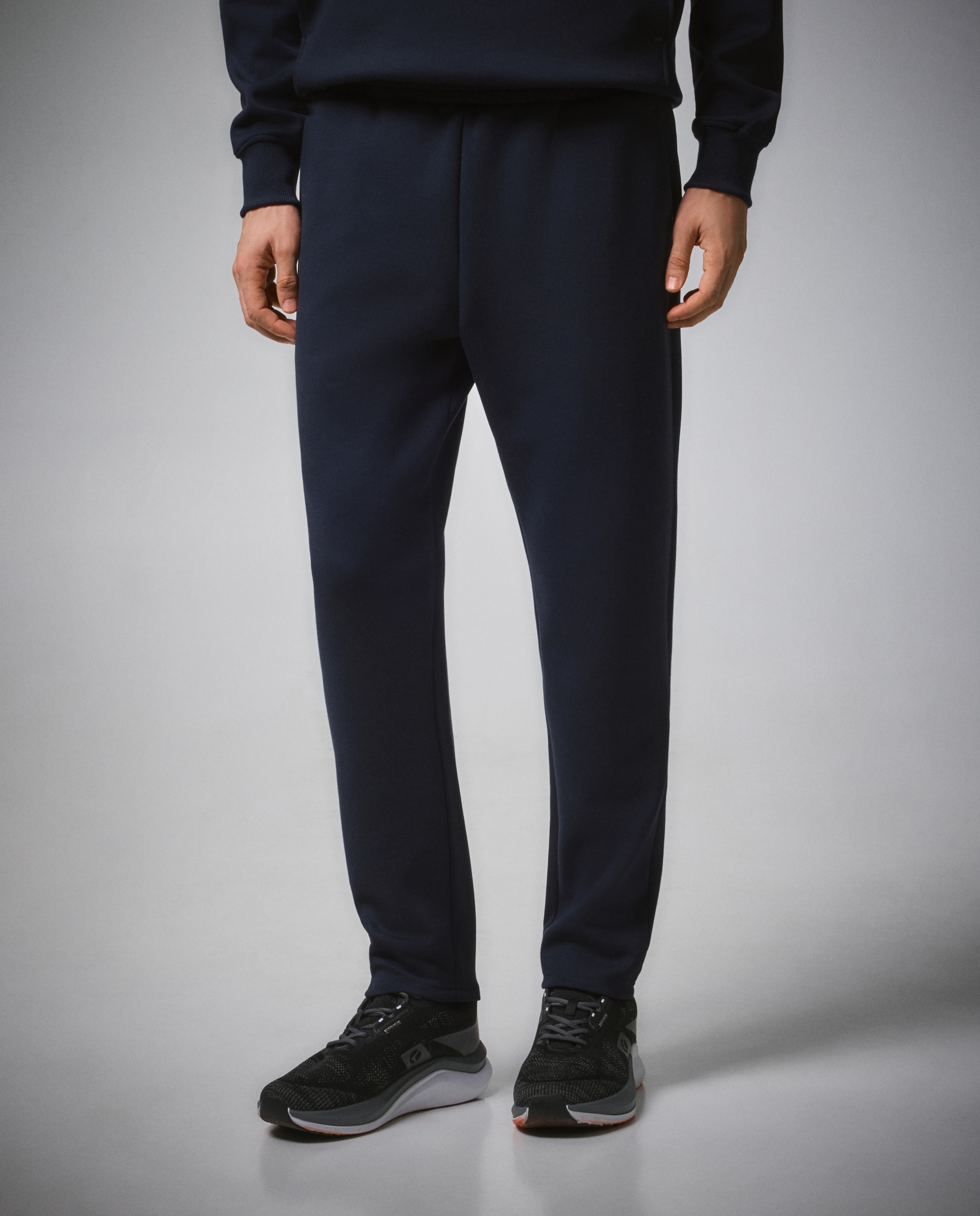 Pantalón largo recto de viscosa de sportcasual de hombre Boomerang - Azul tinta Azul tinta-2