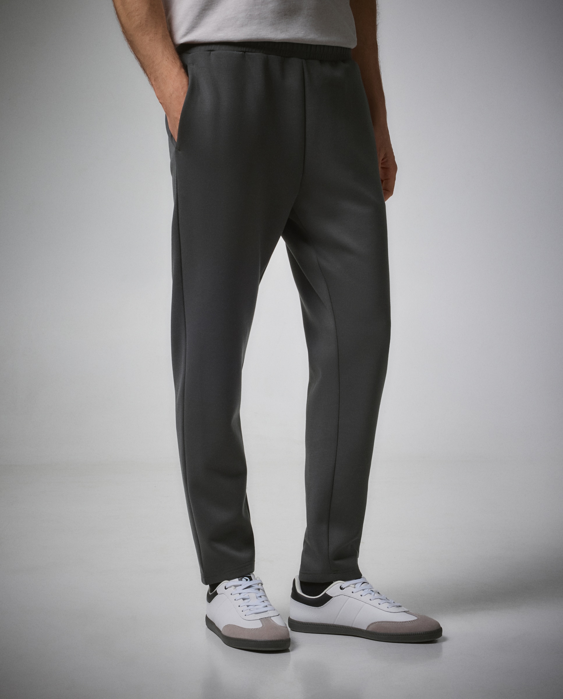 Pantalón largo recto de viscosa de sportcasual de hombre Boomerang - 580 Musgo 580 Musgo-2