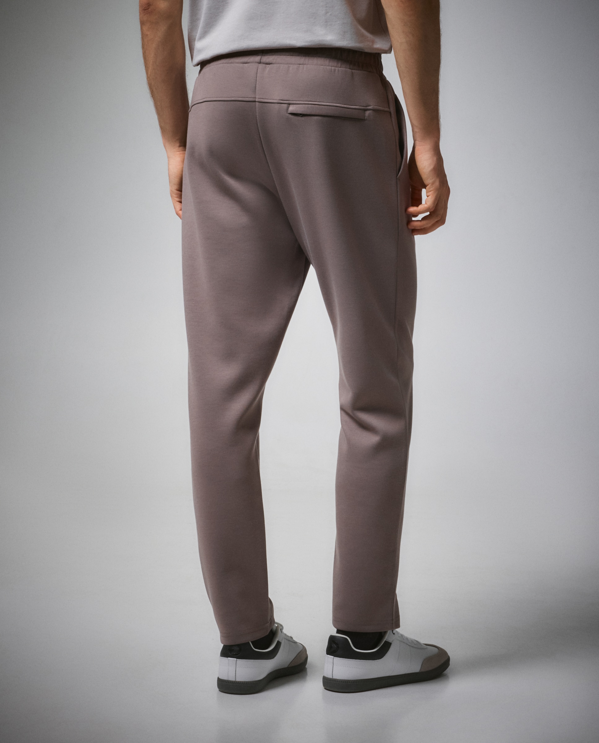Calças Regular de Viscose Sportcasual de Homem Chumbo-3