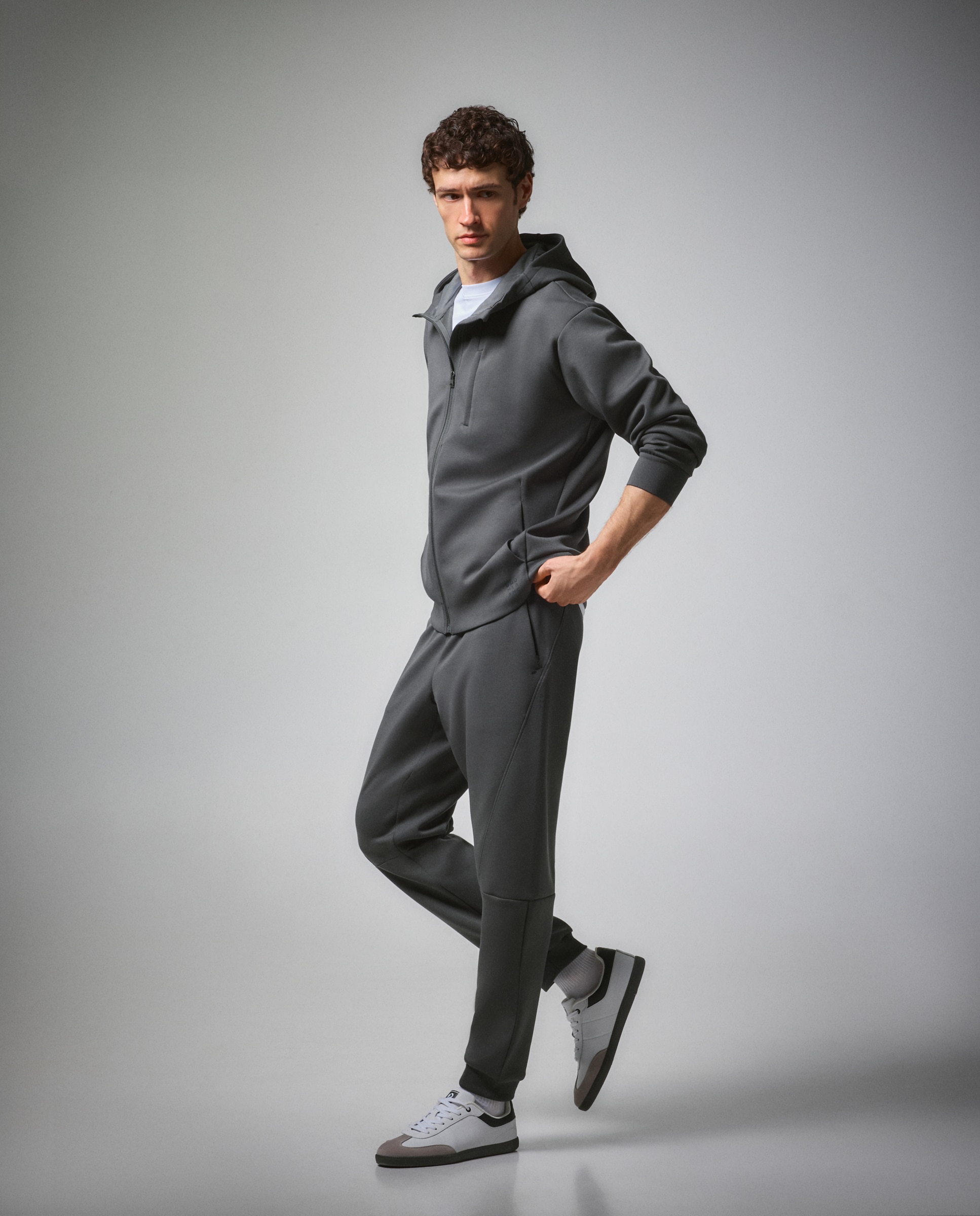 Calças de Viscose com Punho Sportcasual de Homem 580 Musgo-1