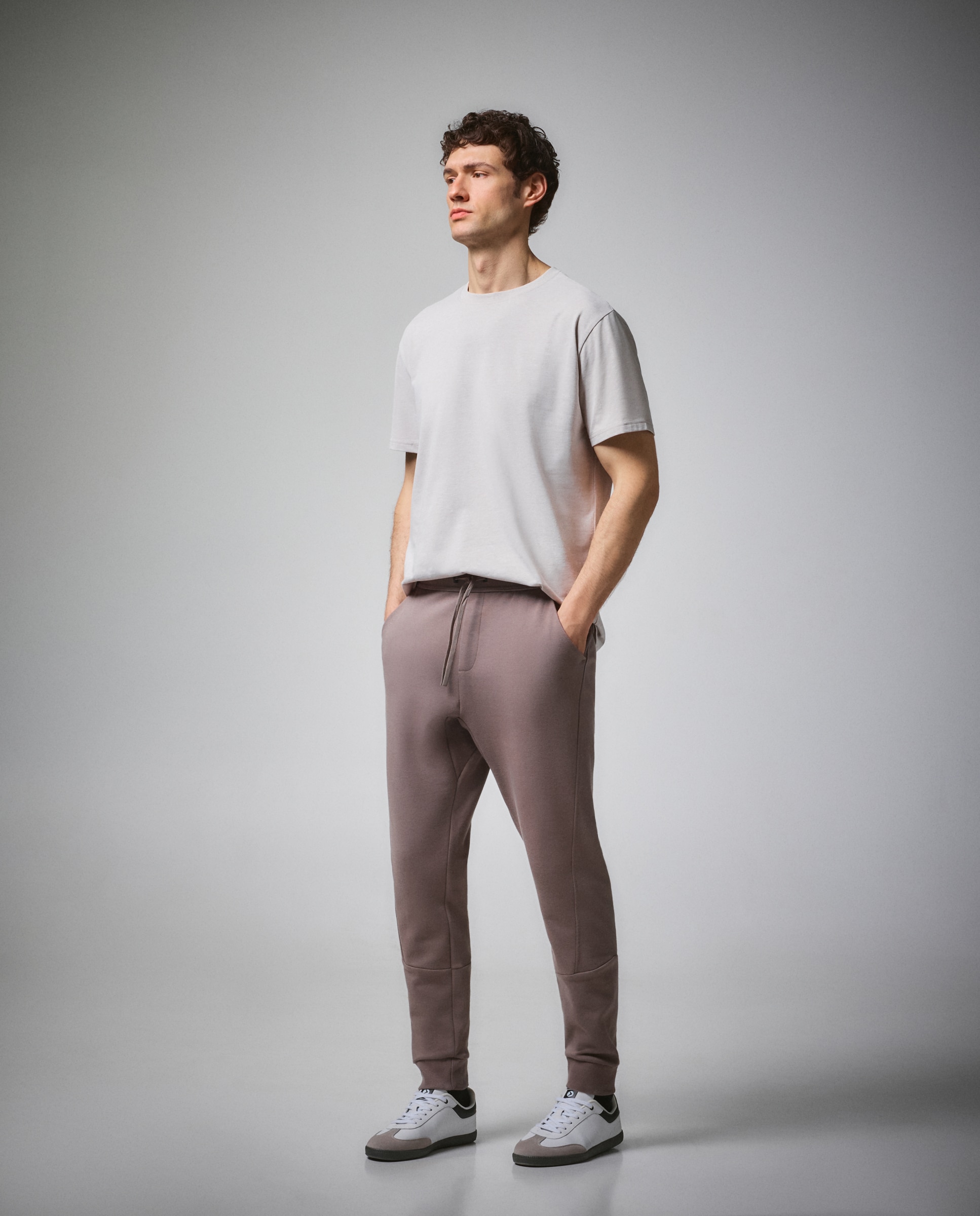 Calças com Punho Sportcasual de Homem 820 Cinzento Médio-1
