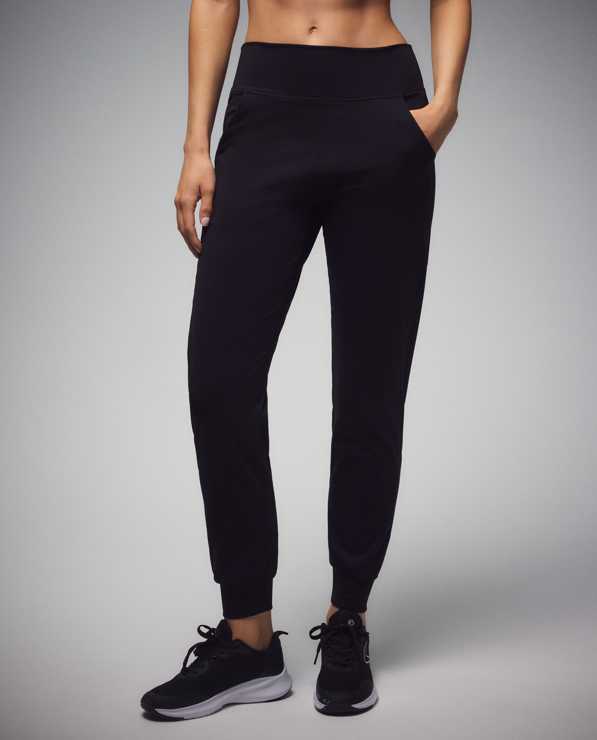 Pantalón largo puño de training de mujer Boomerang - Negro Negro-2