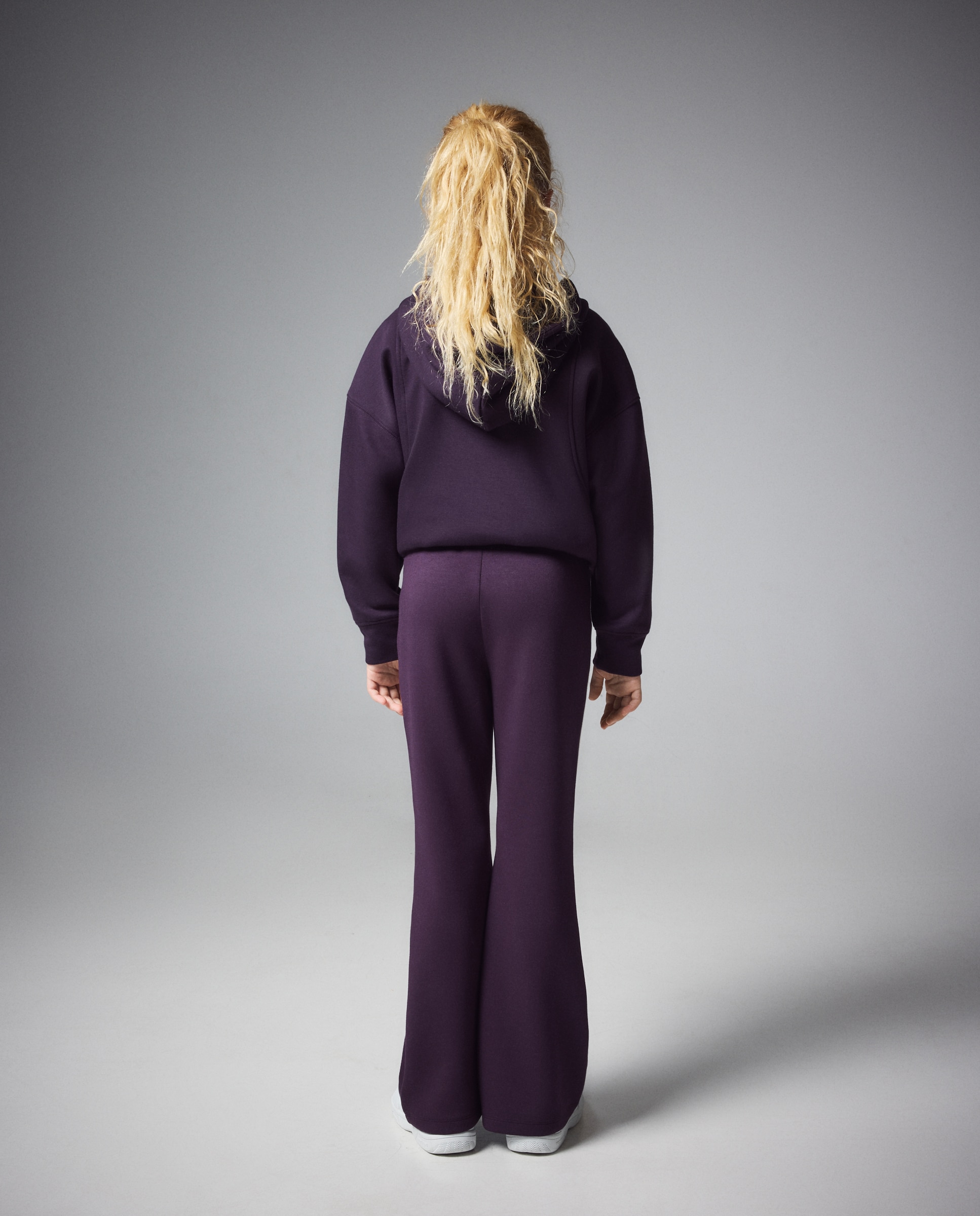Imagen 3 de Pantalón largo flare Modal Sportcasual de niña Boomerang - Morado Morado