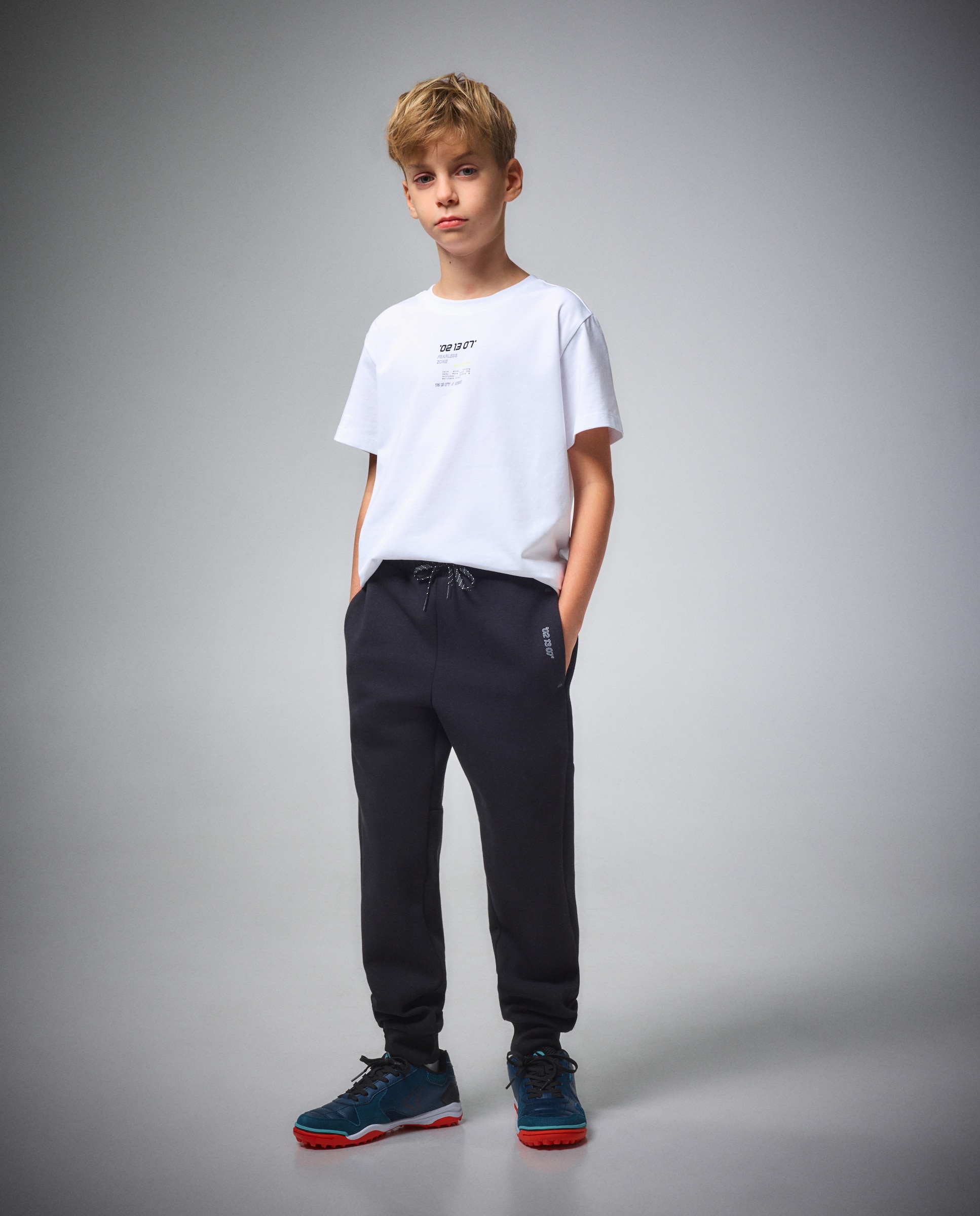 Imagen 1 de Pantalón largo con puño sportcasual de niño Boomerang - Negro Negro