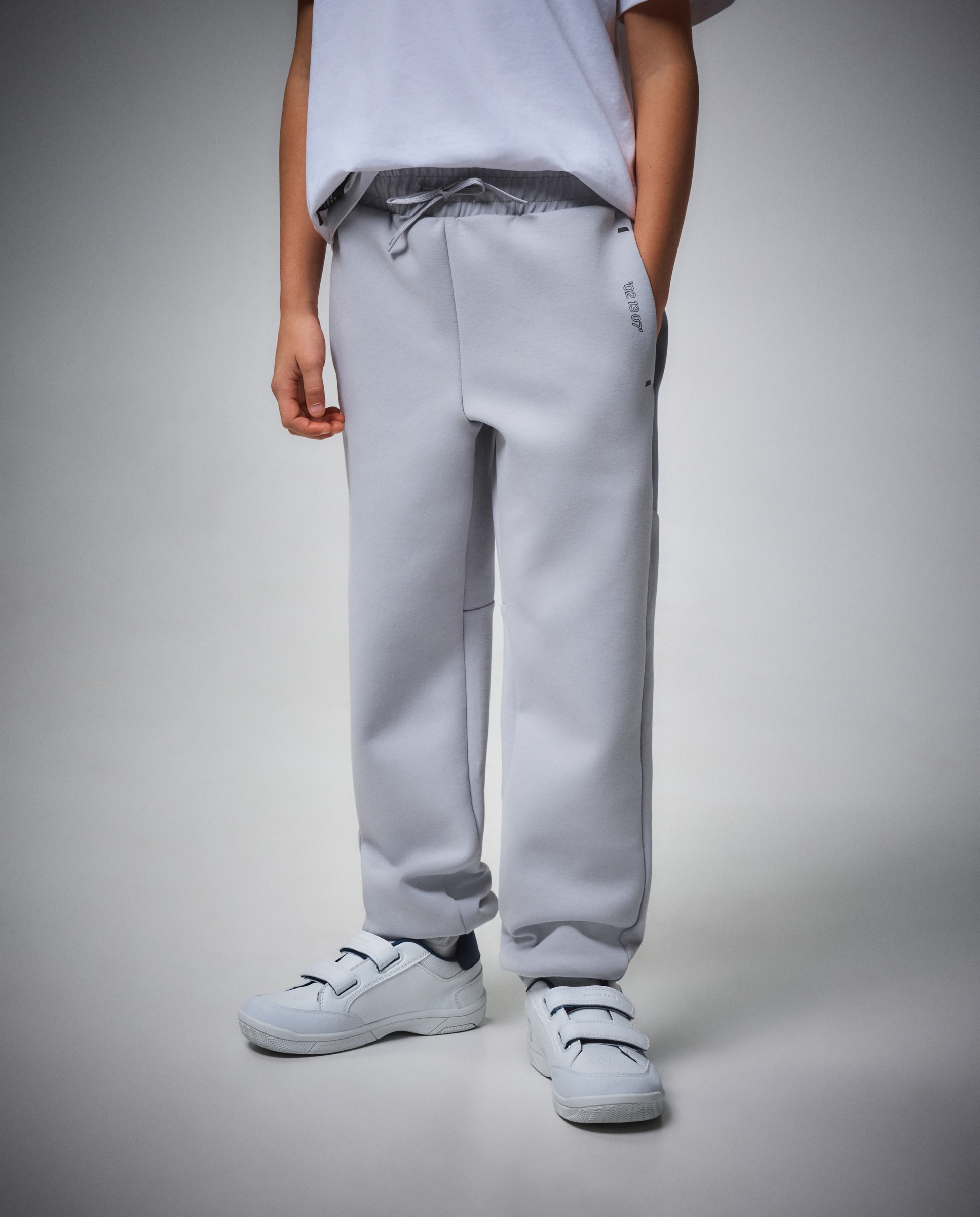 Calças com Punho Sportcasual de Menino Cinzento-claro-2